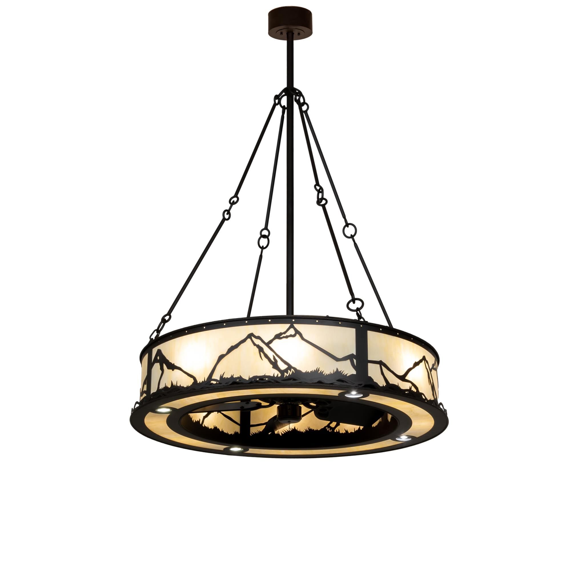 Mountain Range 44 Inch Chandelier Ceiling Fan by Meyda Lighting
