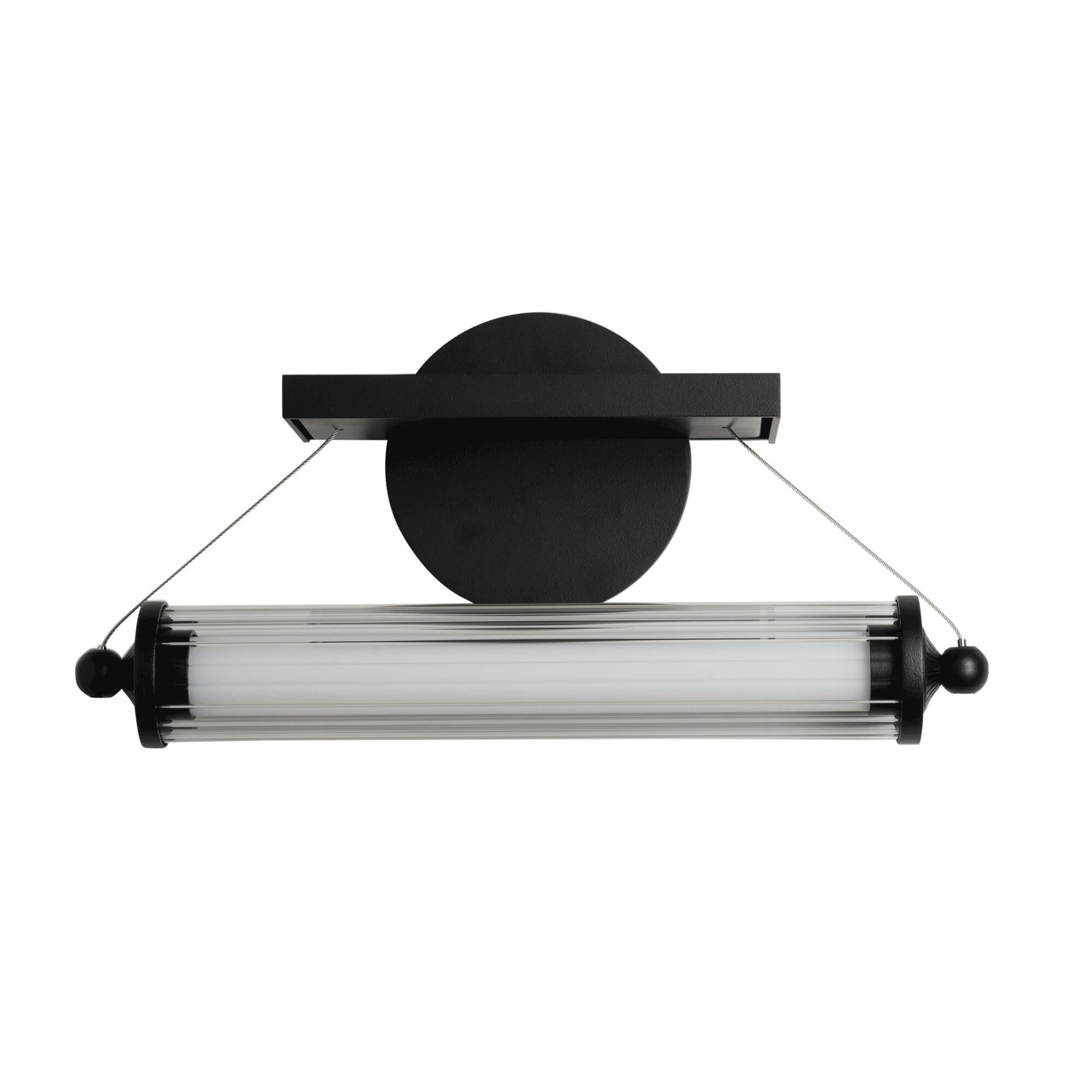Shown in Black finish and Clear glass and Wood Black accent