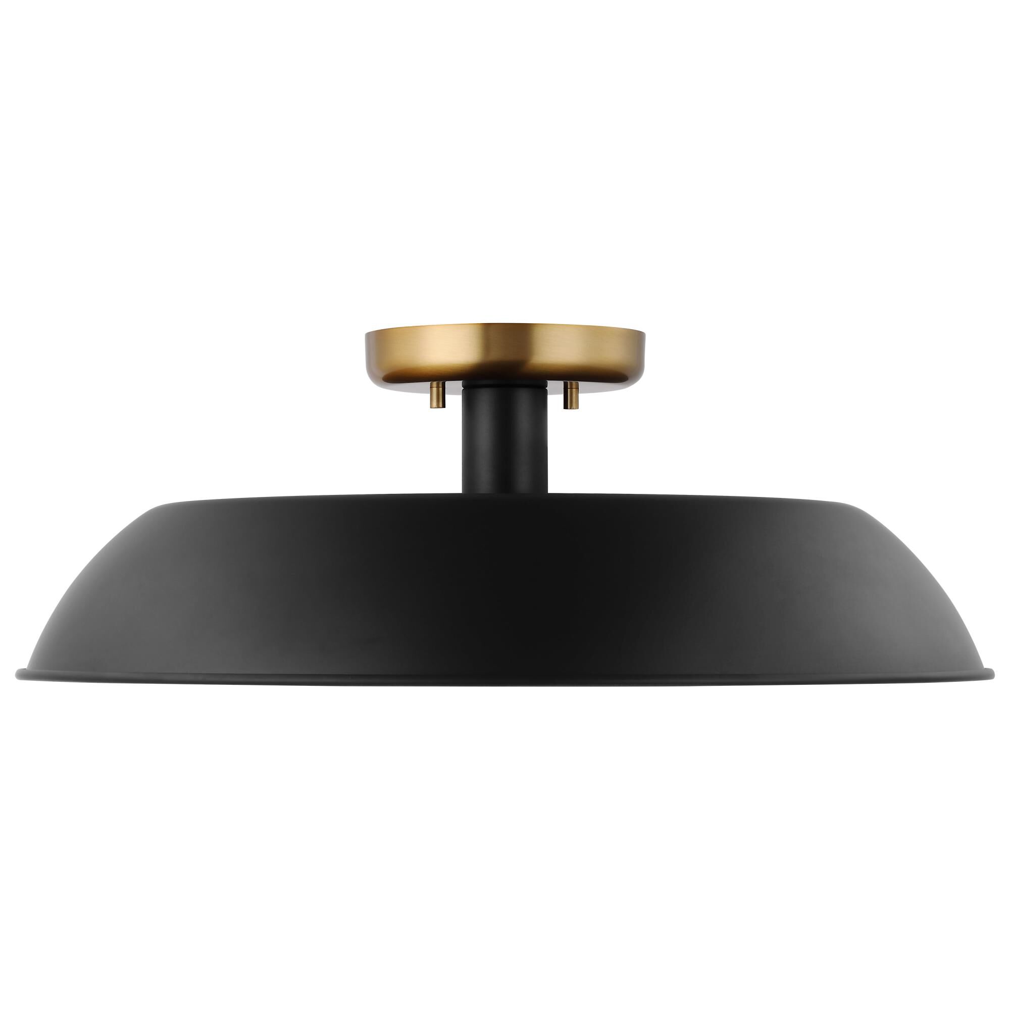 Shown in Matte Black and Burnished Brass finish