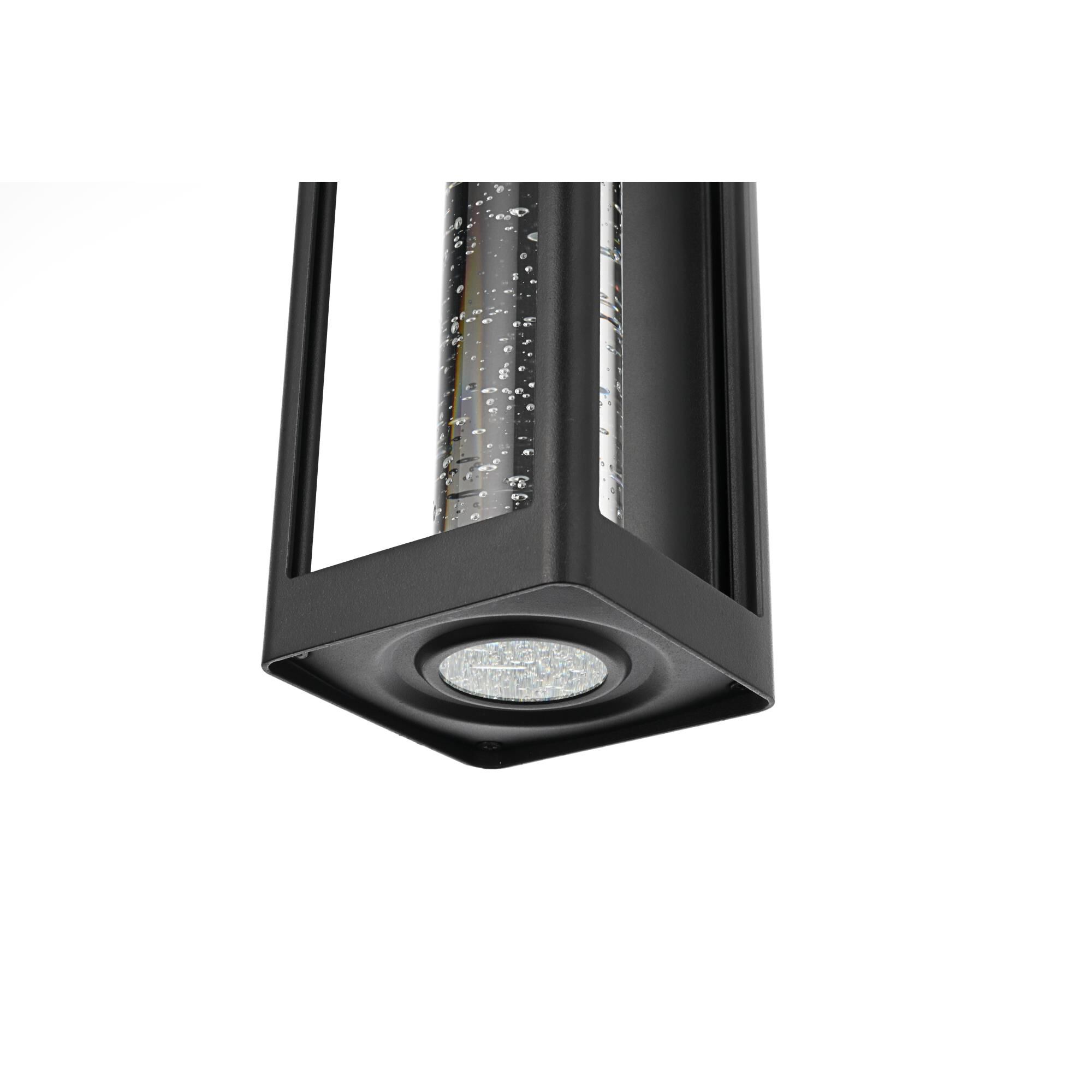 Shown in Black finish and Clear glass