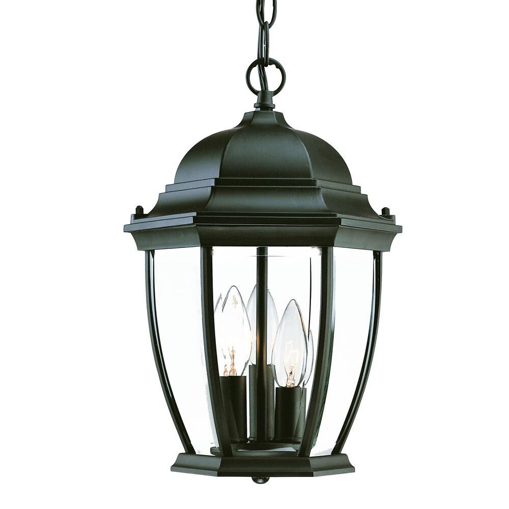 Shown in Matte Black finish and Clear glass and Clear Glass Panes shade