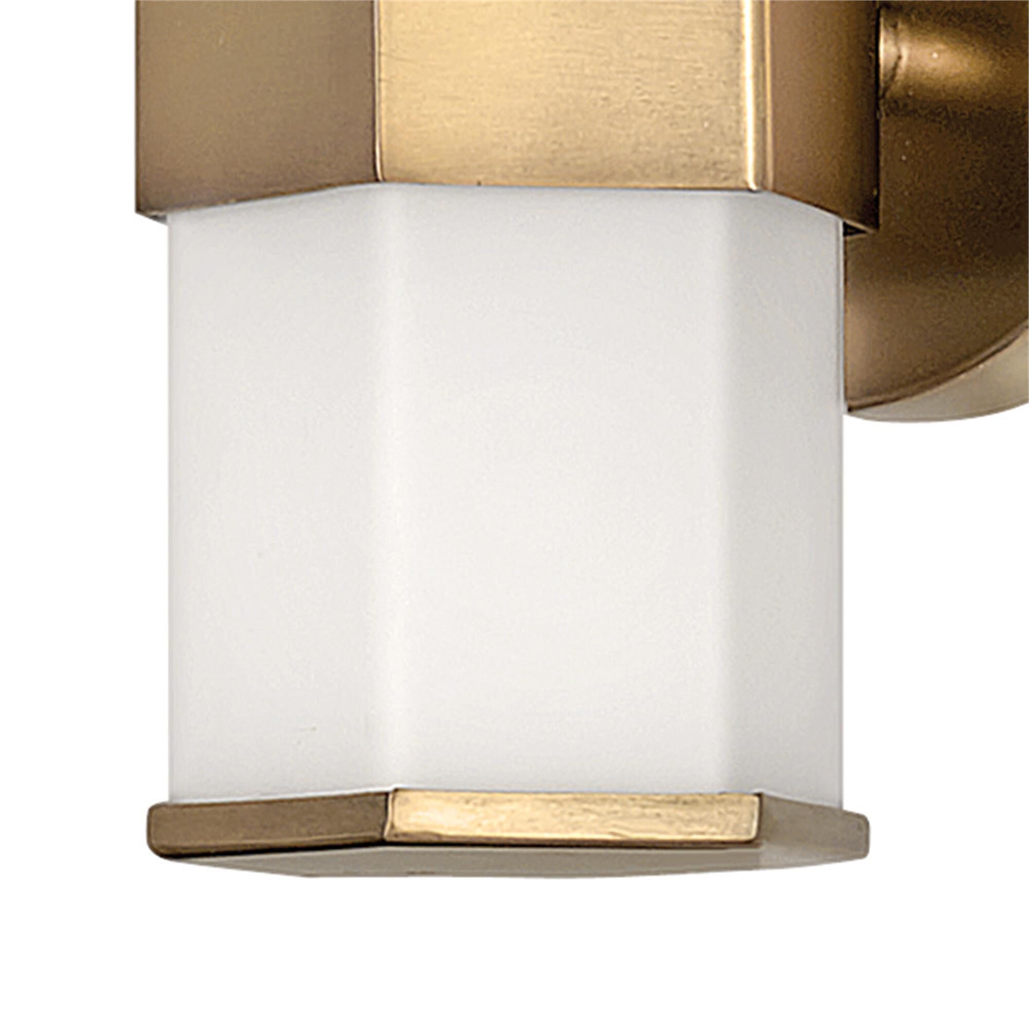 Shown in Heritage Brass finish and Etched glass