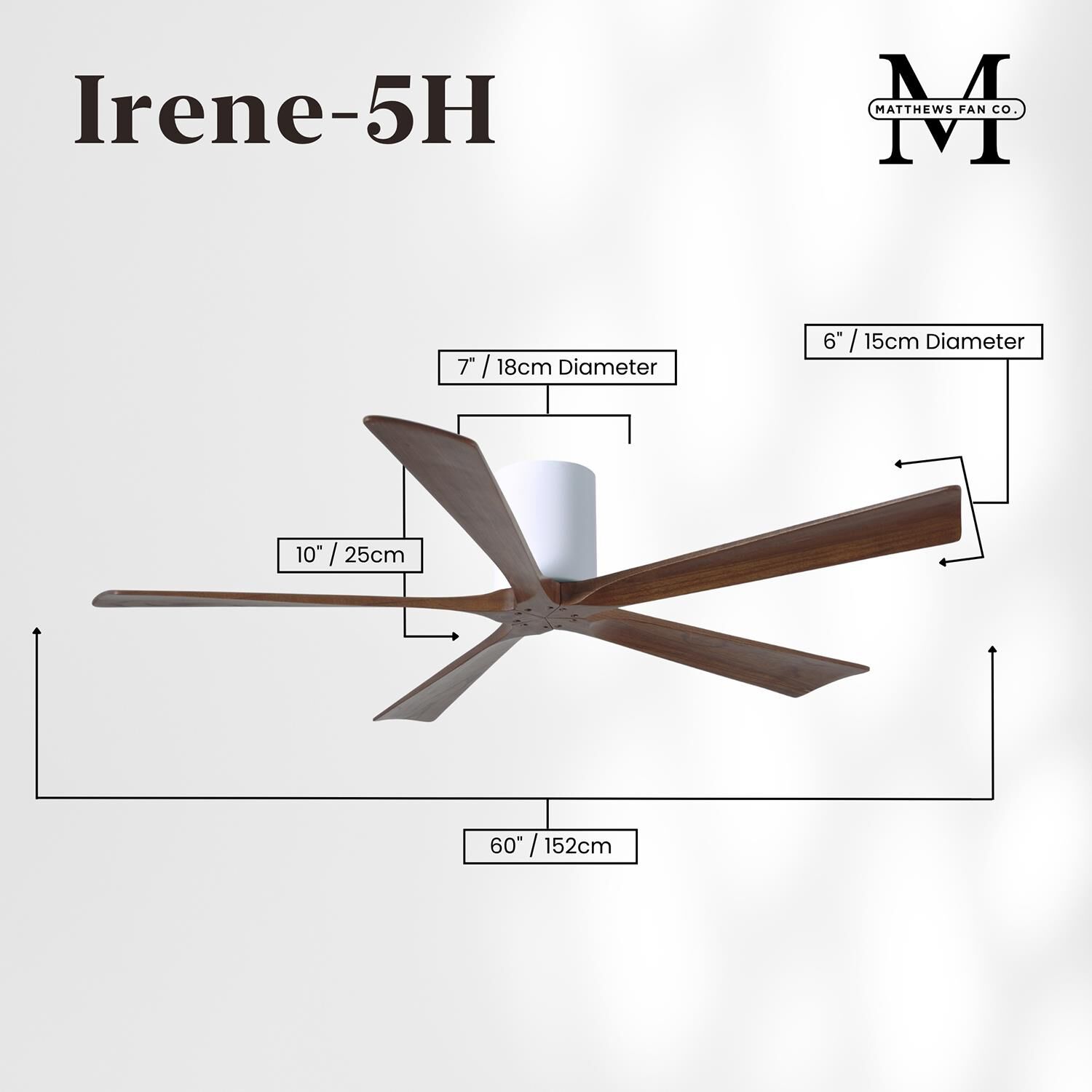 Irene 60 Inch Flush Mount Fan by Matthews Fan Company