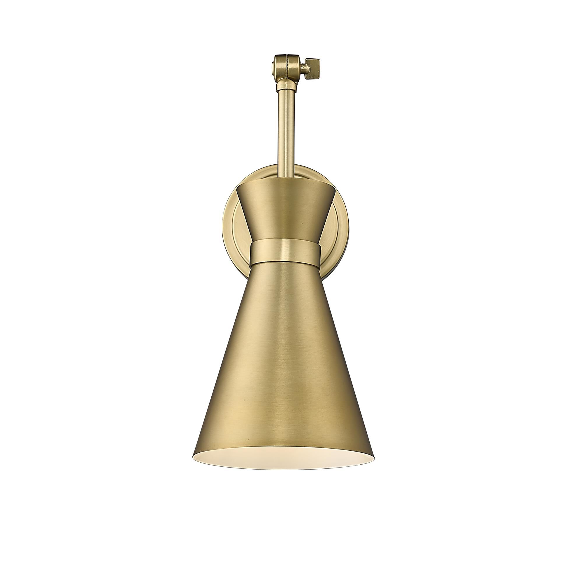 Shown in Modern Gold finish and Modern Gold glass and Modern Gold shade