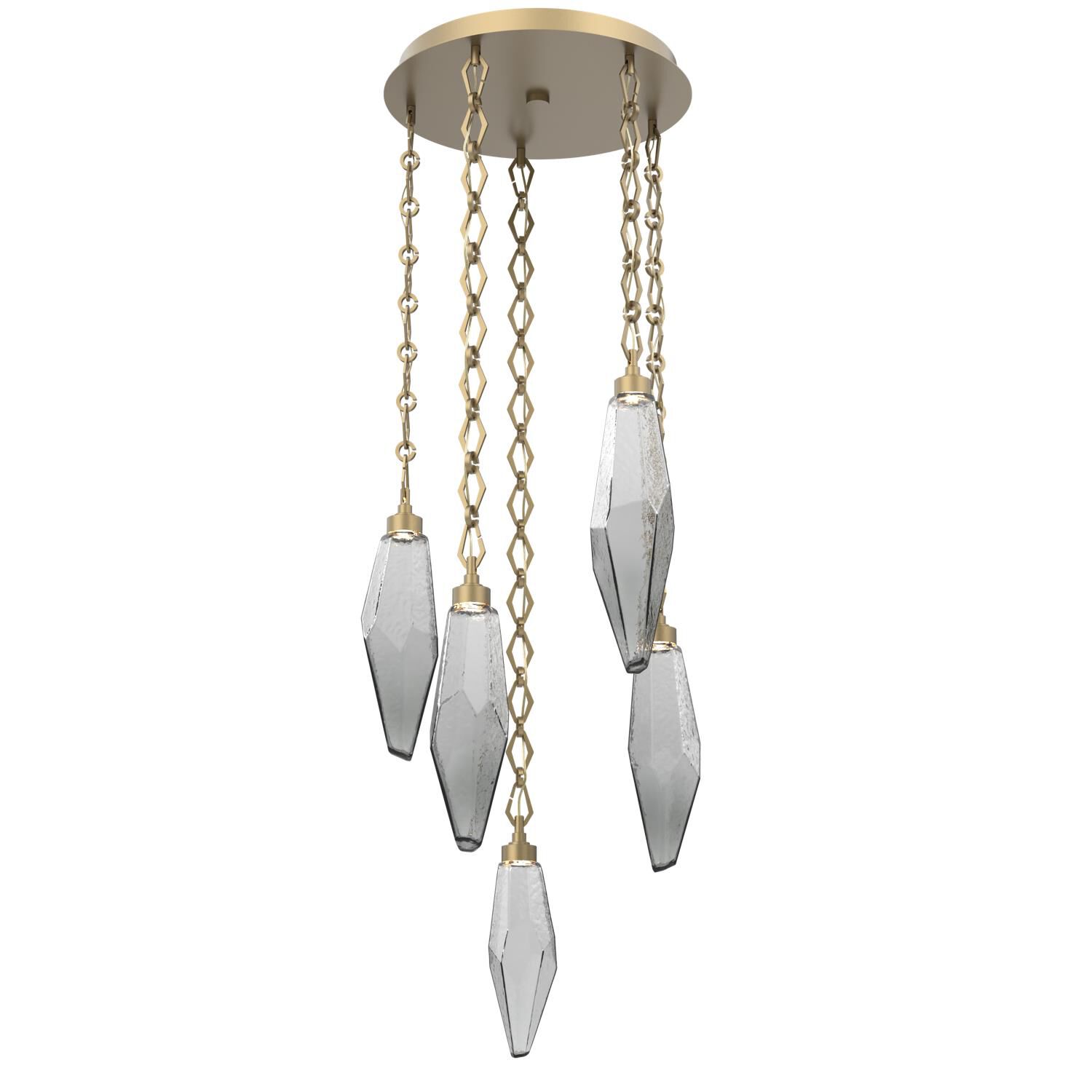 Levi Wilson Rock Crystal 19 Inch Multi Light Pendant by Hammerton Studio