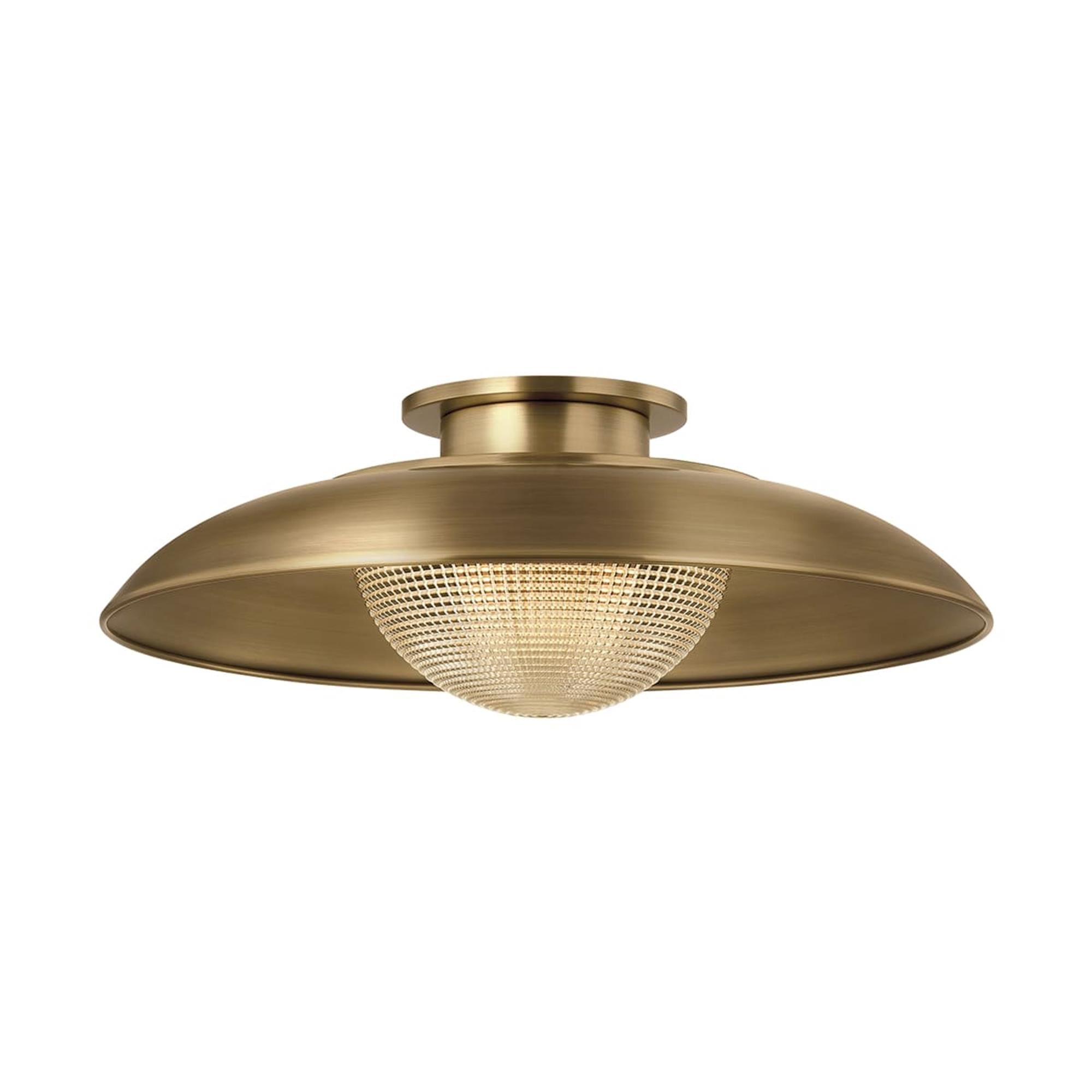 Shown in Patina Brass finish and Clear Optic shade