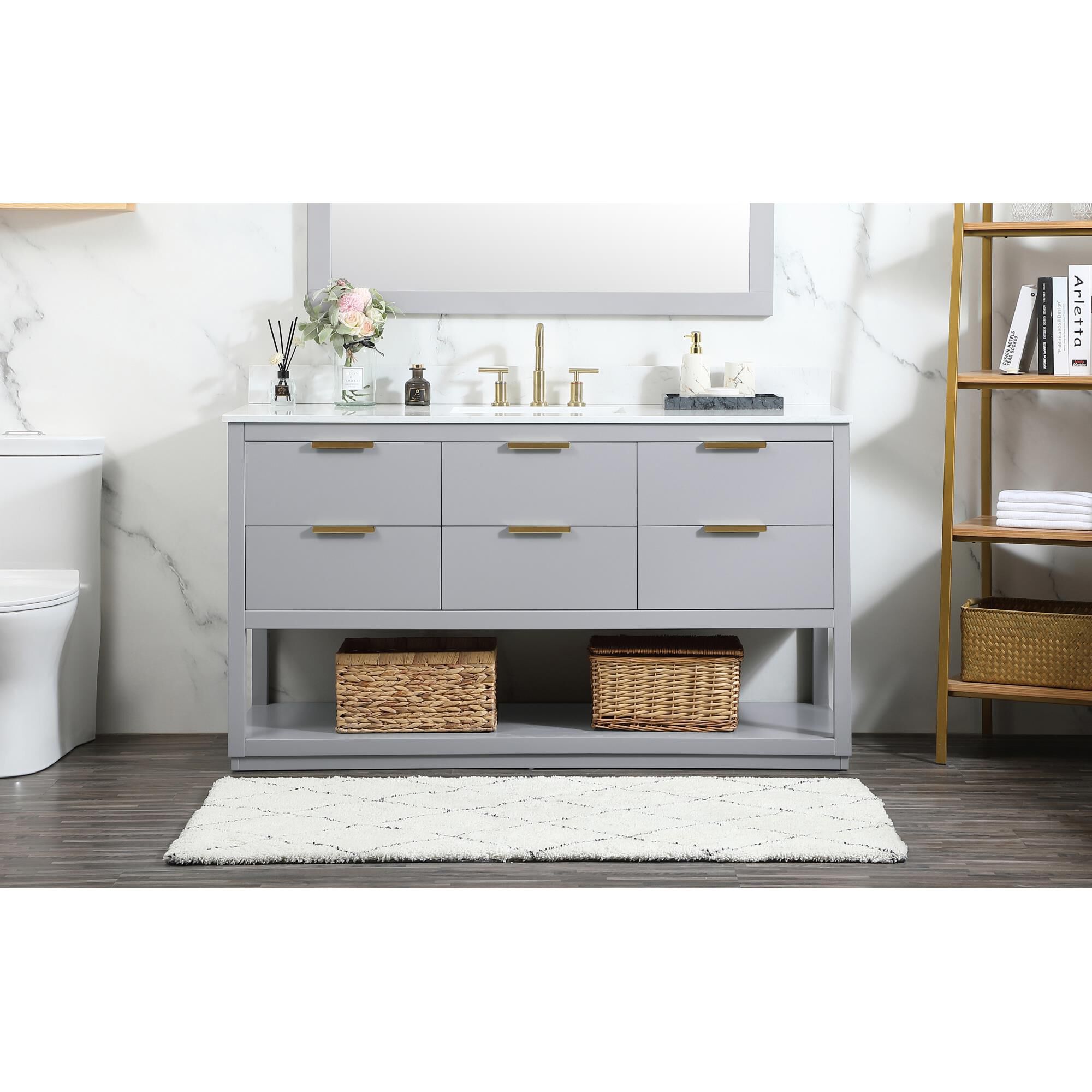 Shown in Grey finish