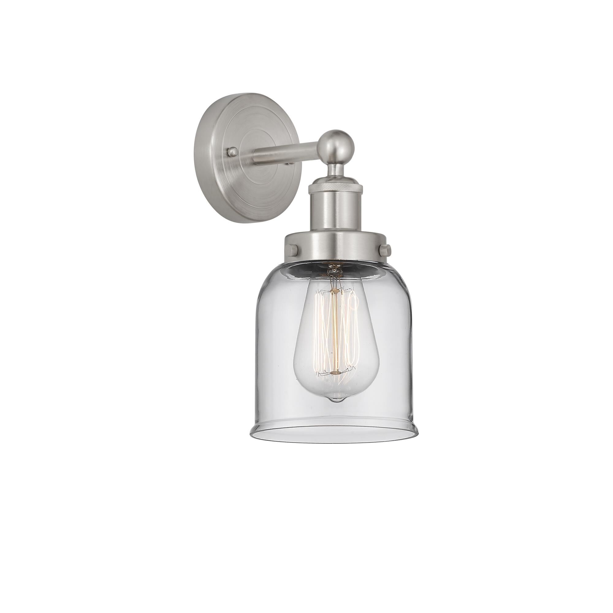 Shown in Brushed Satin Nickel, Clear finish and Clear glass and Clear Glass shade