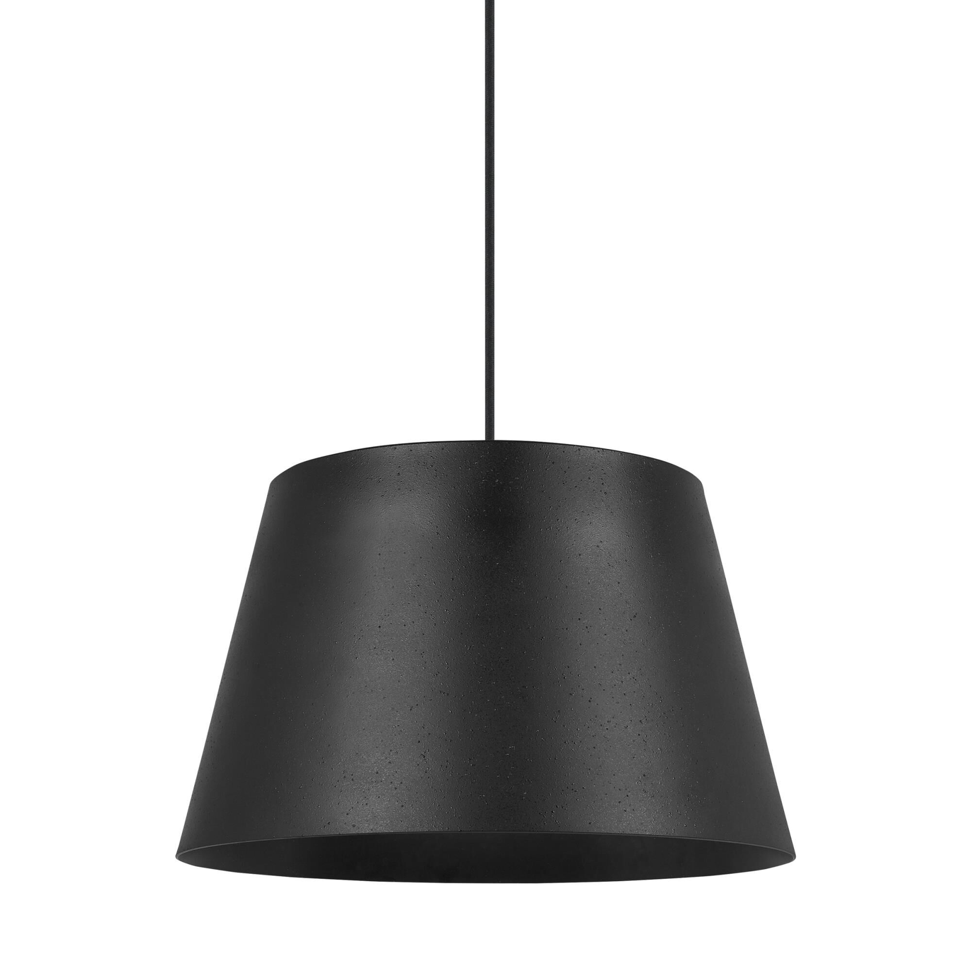 Shown with Textured Black-Black glass and Spun Metal Slightly Textured shade and 120 Volt accent