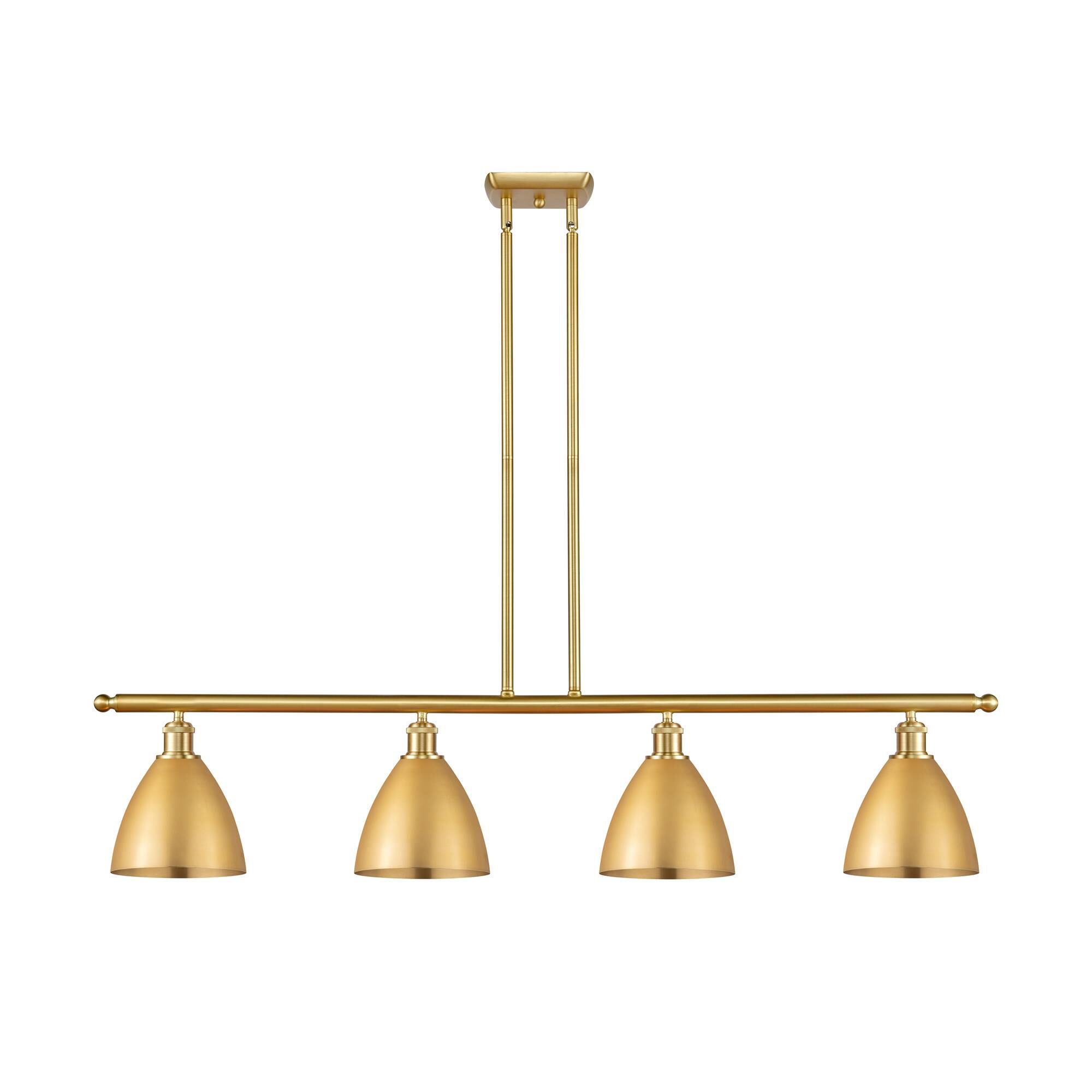 Shown in Satin Gold finish and Satin Gold Ballston Dome shade