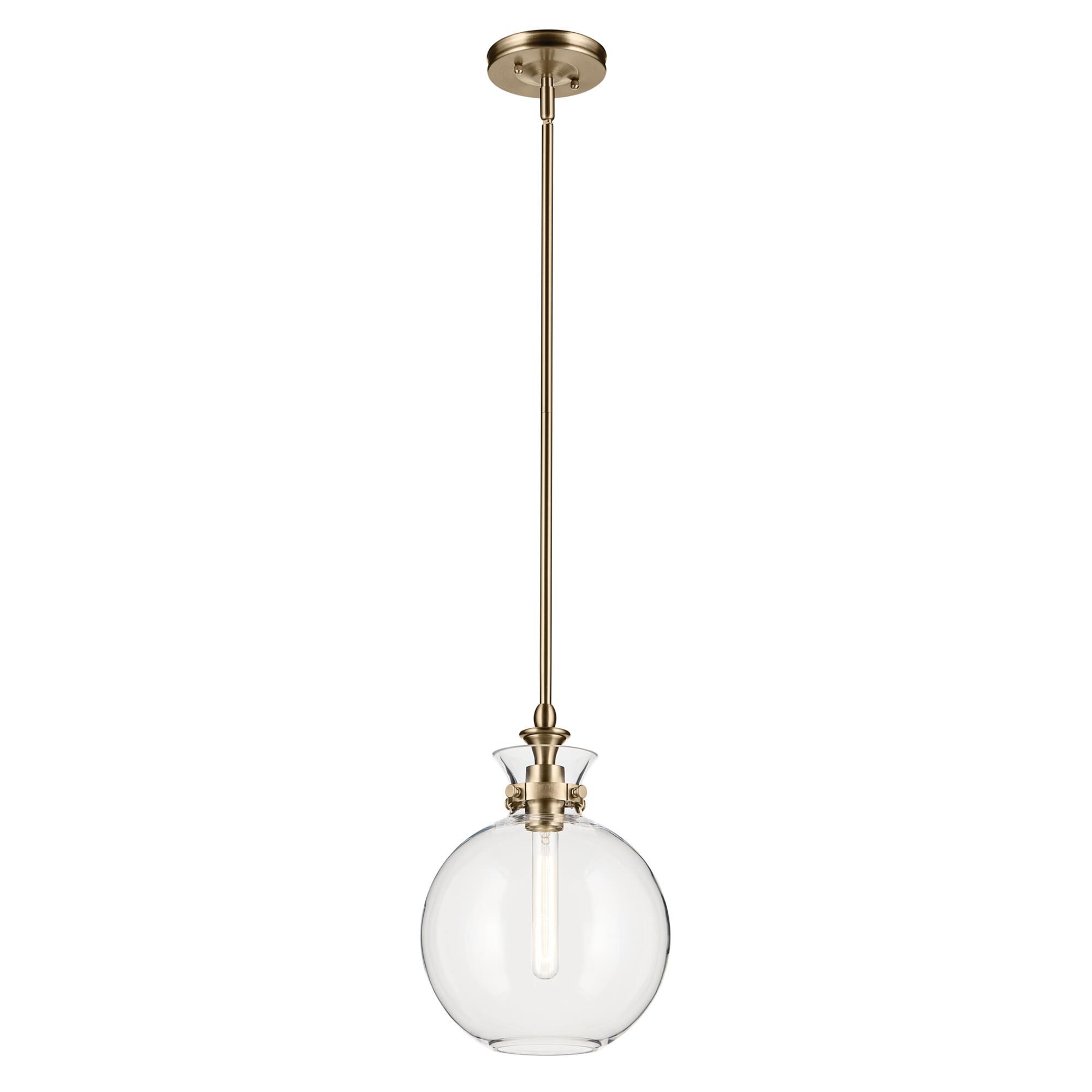 Shown in Champagne Bronze finish and Clear glass
