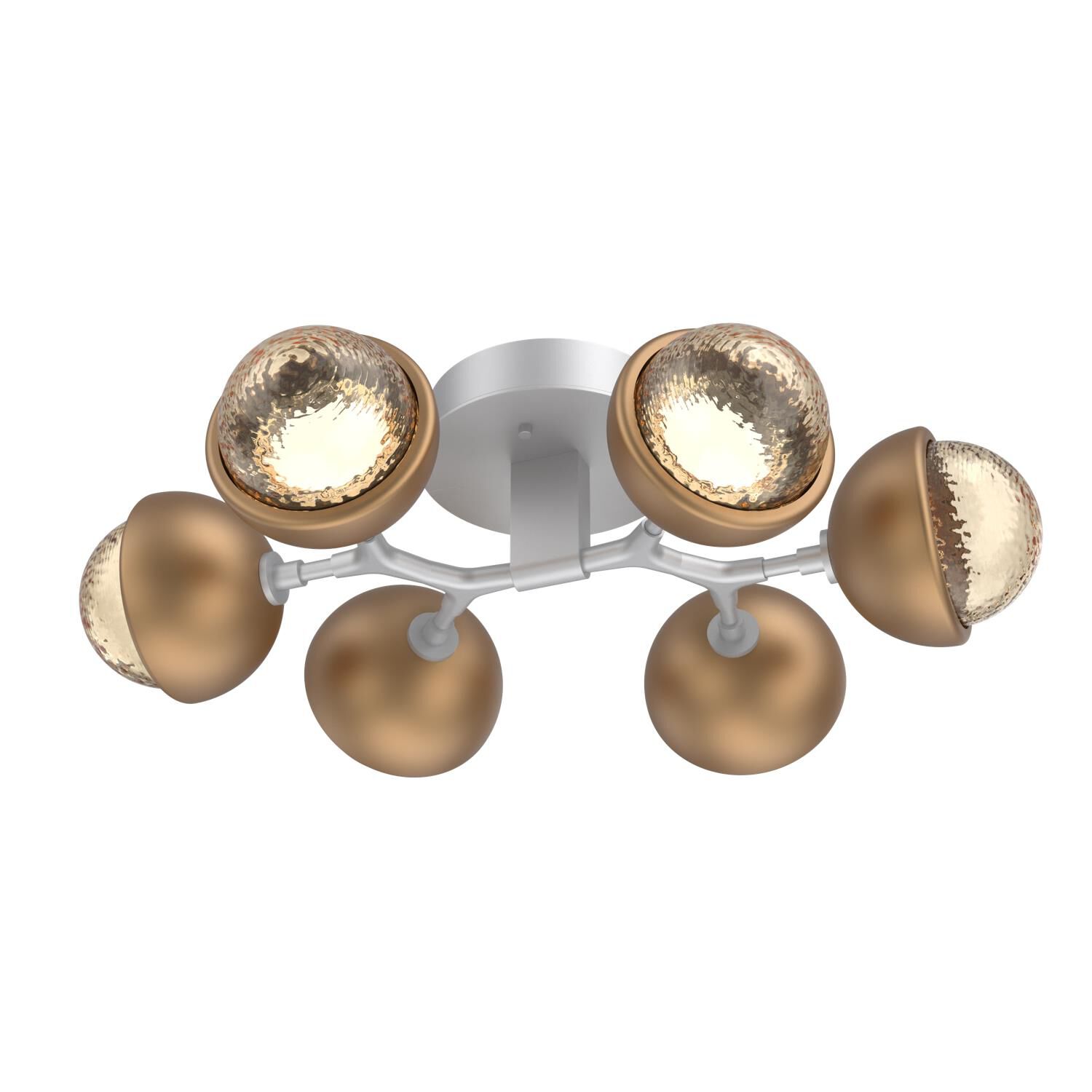 Shown in Classic Silver finish and Amber glass and Novel Brass accent