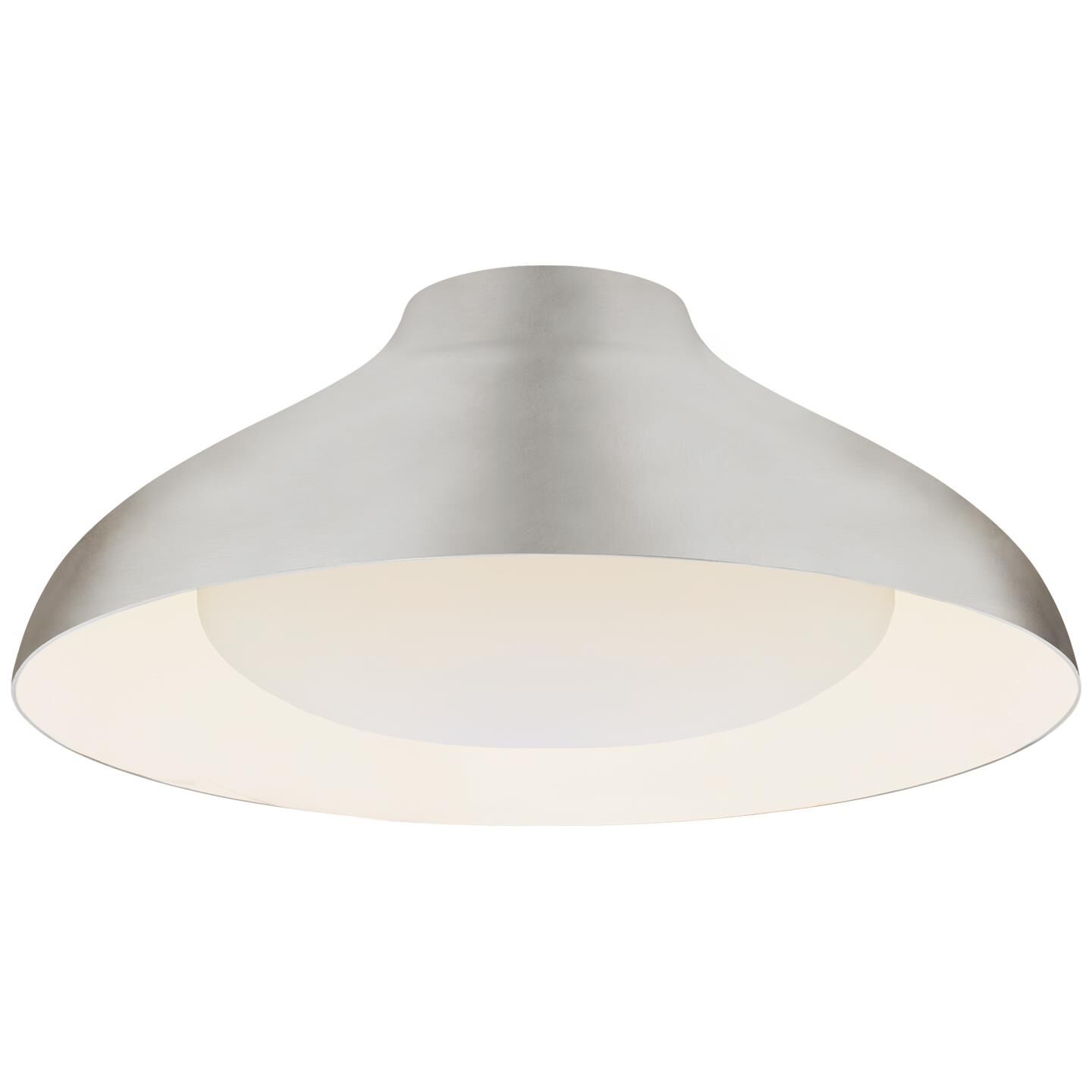 Shown in Burnished Silver Leaf finish and Soft White glass and Soft White Glass shade