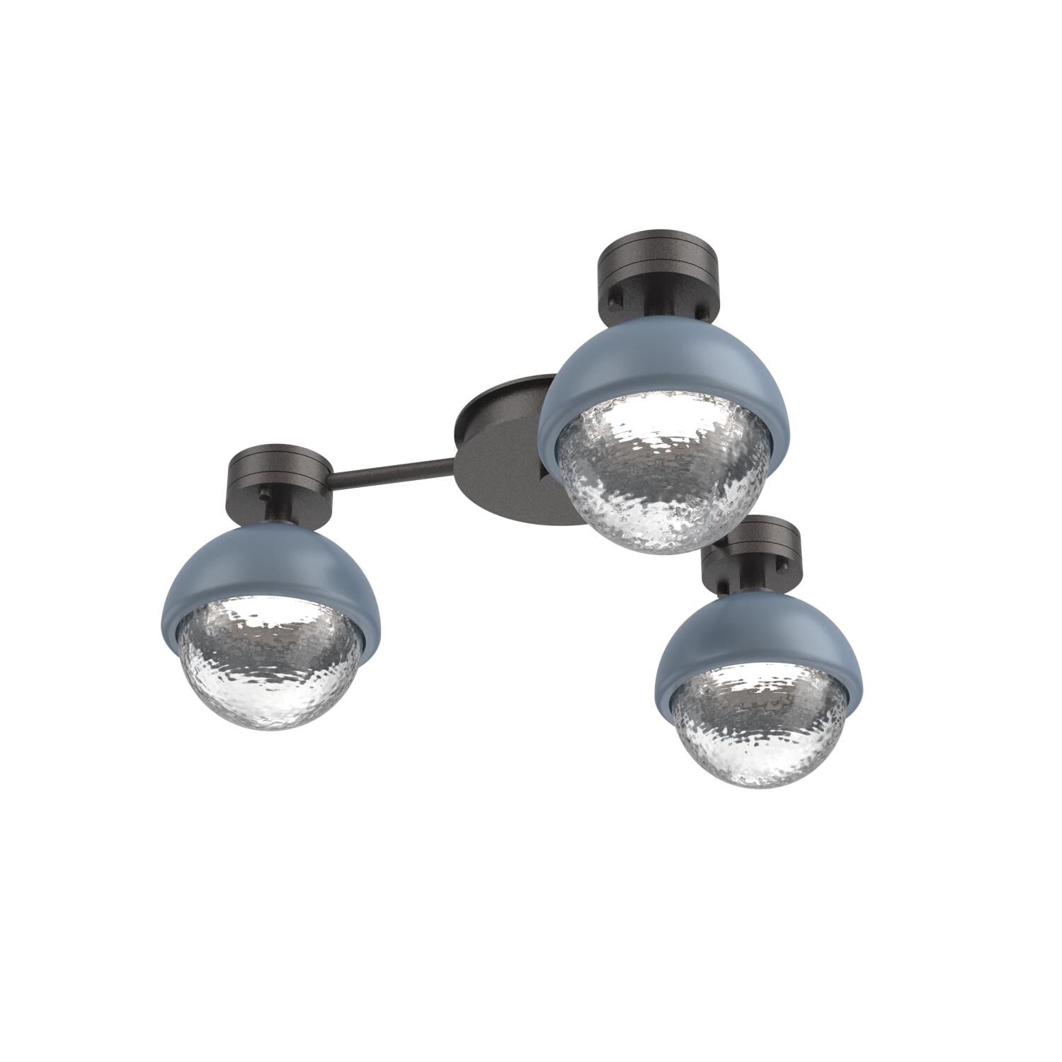 Shown in Graphite finish and Clear glass and Poppy Blue accent
