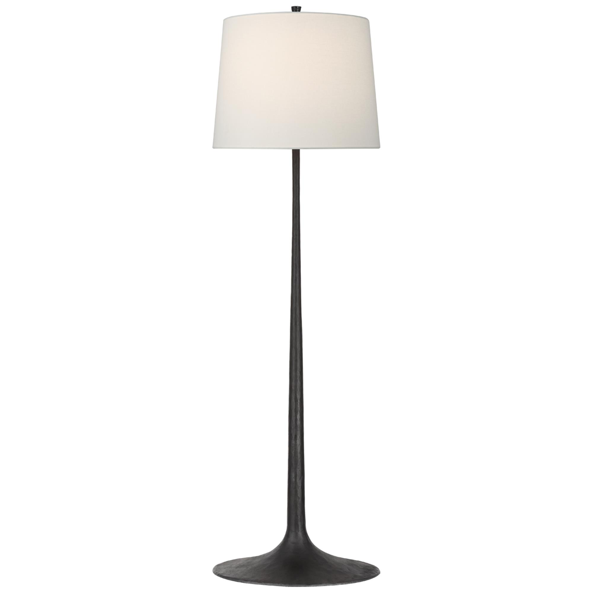 Shown in Aged Iron finish and Linen shade