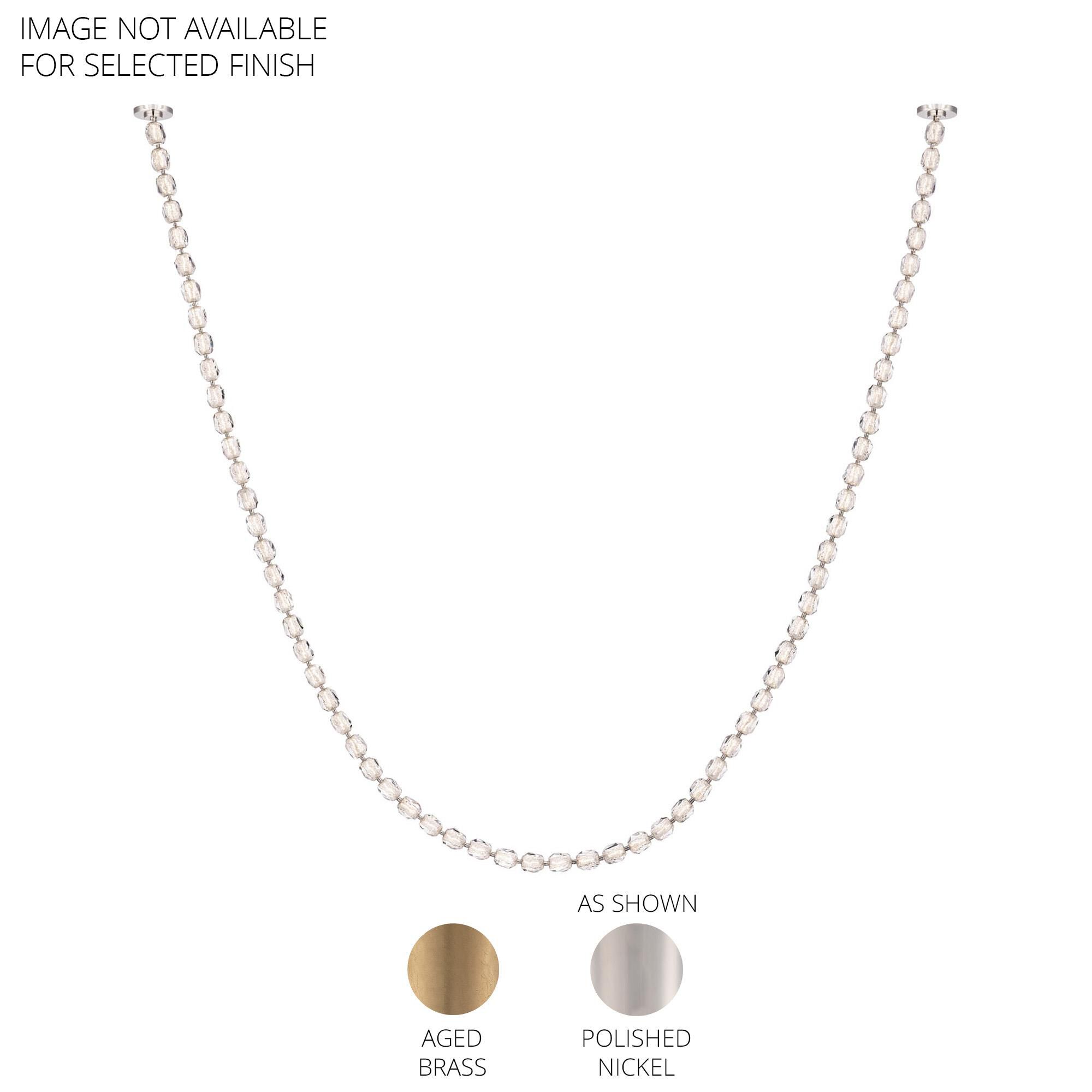 Shown in Aged Brass finish and Radiance crystal and Crystal glass