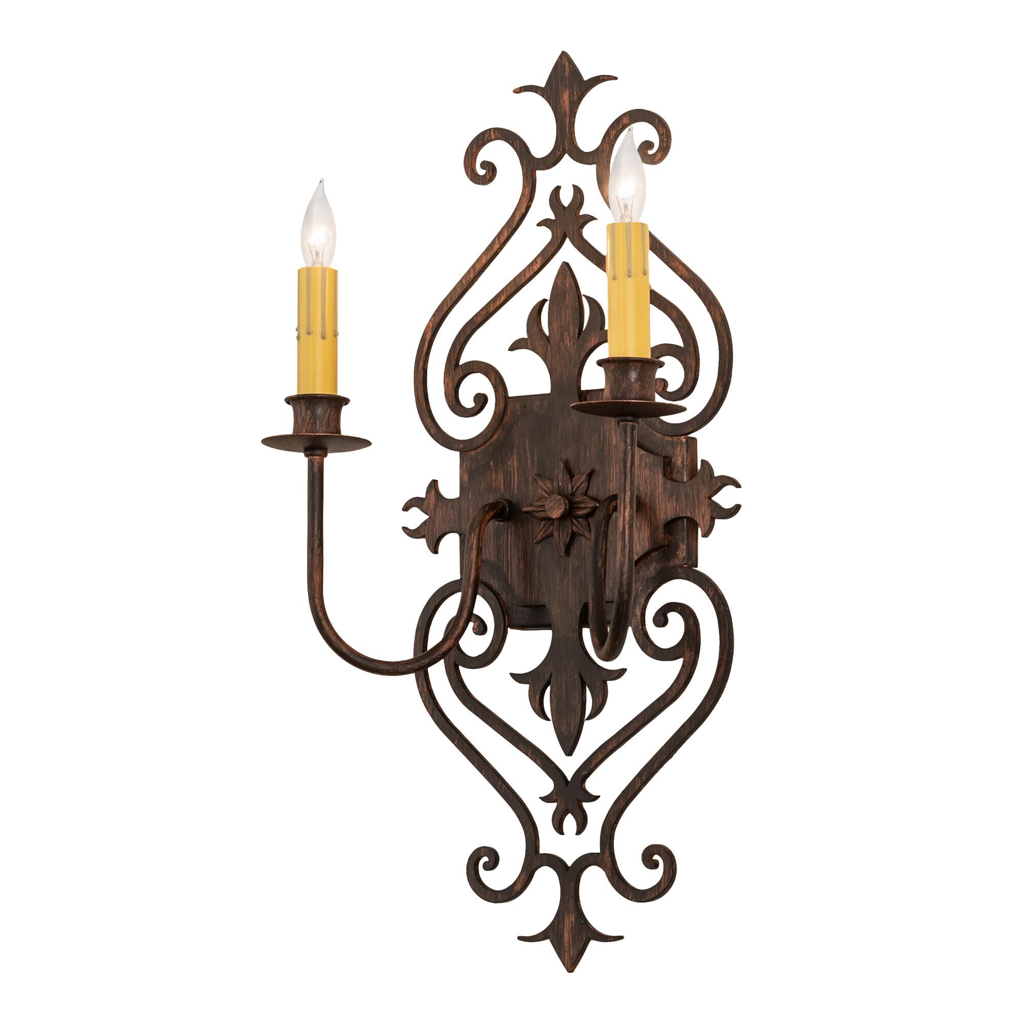 Louisa 21 Inch Tall 2 Light Outdoor Wall Light by Meyda Lighting
