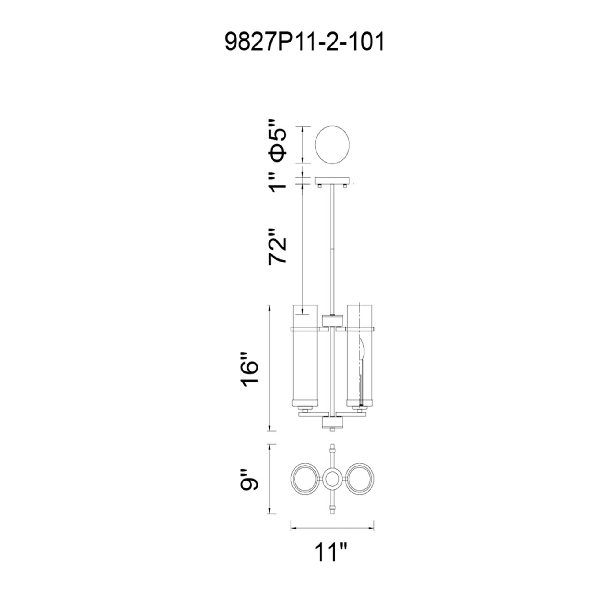Shown in Black finish and Clear shade