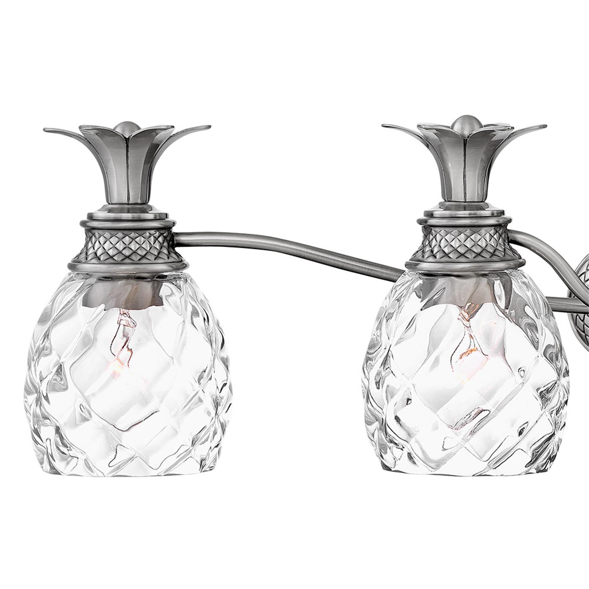 Shown in Polished Antique Nickel finish and Clear Optic glass