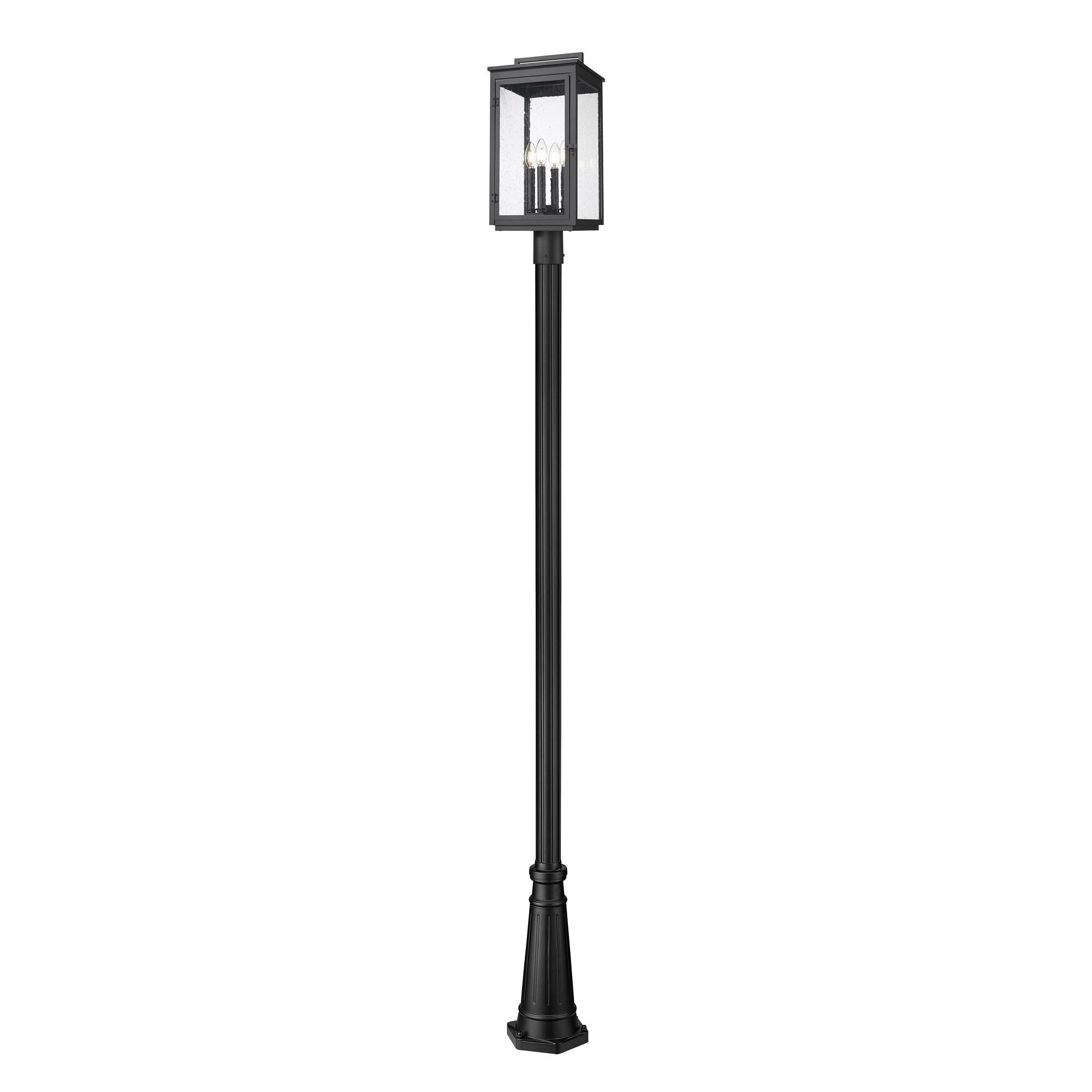 Shown in Sand Black finish and Clear Seedy glass and Clear Seedy shade