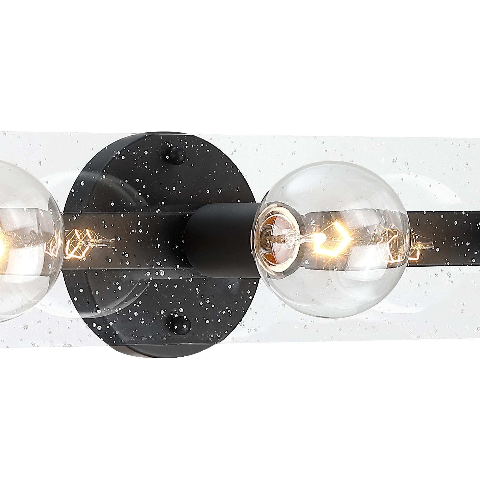 Shown in Matte Black finish and Artisan Cast glass