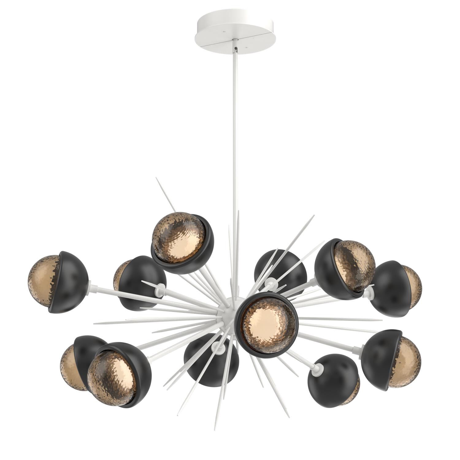 Shown in Salt White finish and Bronze glass and Matte Black accent