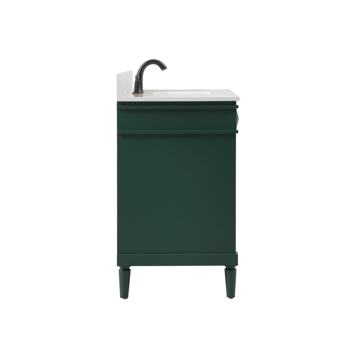 Shown in Green finish and Backsplash accent