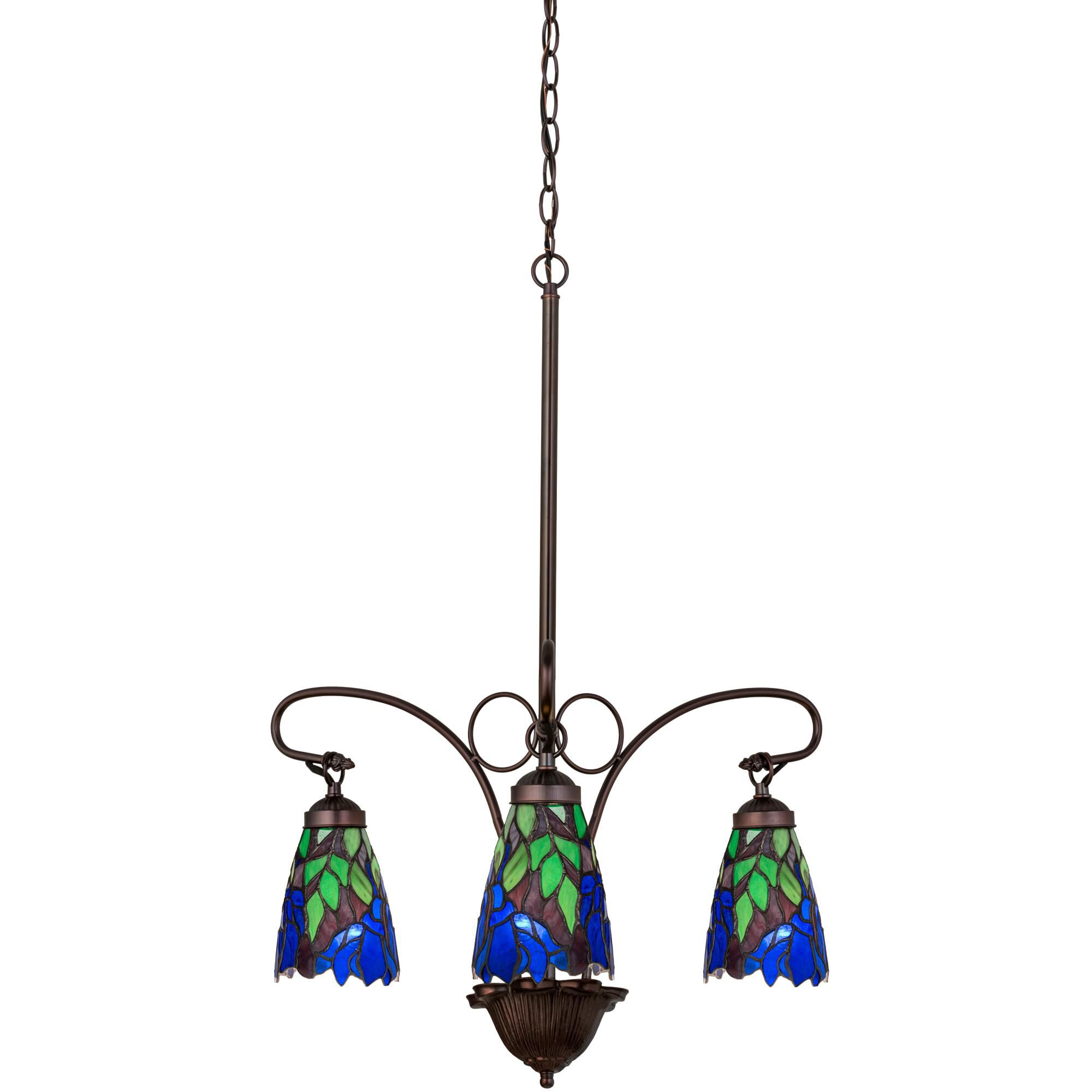 Iris 24 Inch 3 Light Chandelier by Meyda Lighting