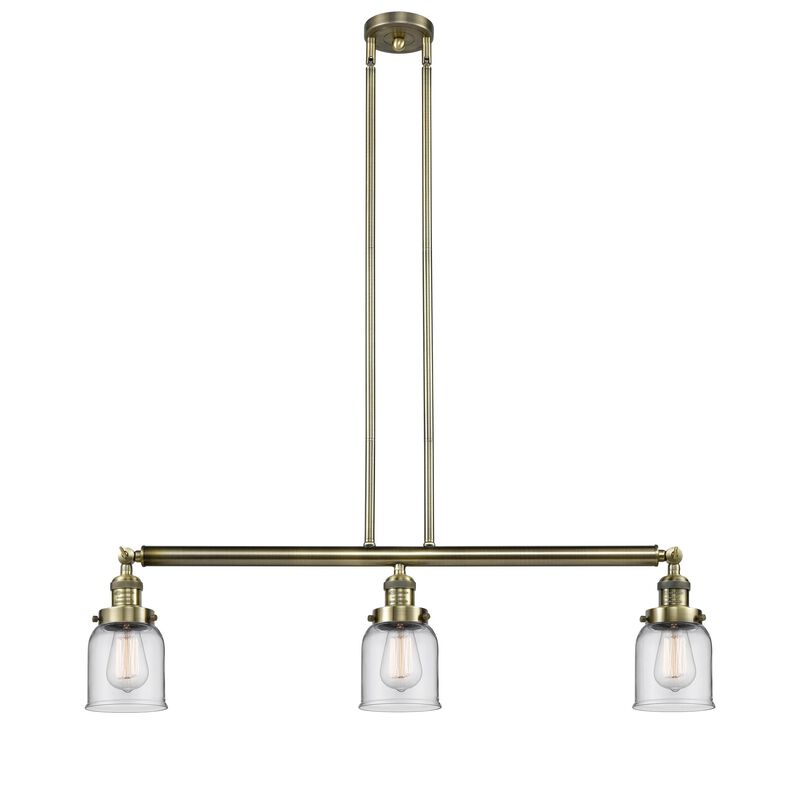 Bruno Marashlian Small Bell 36 Inch 3 Light Linear Suspension Light by Innovations Lighting