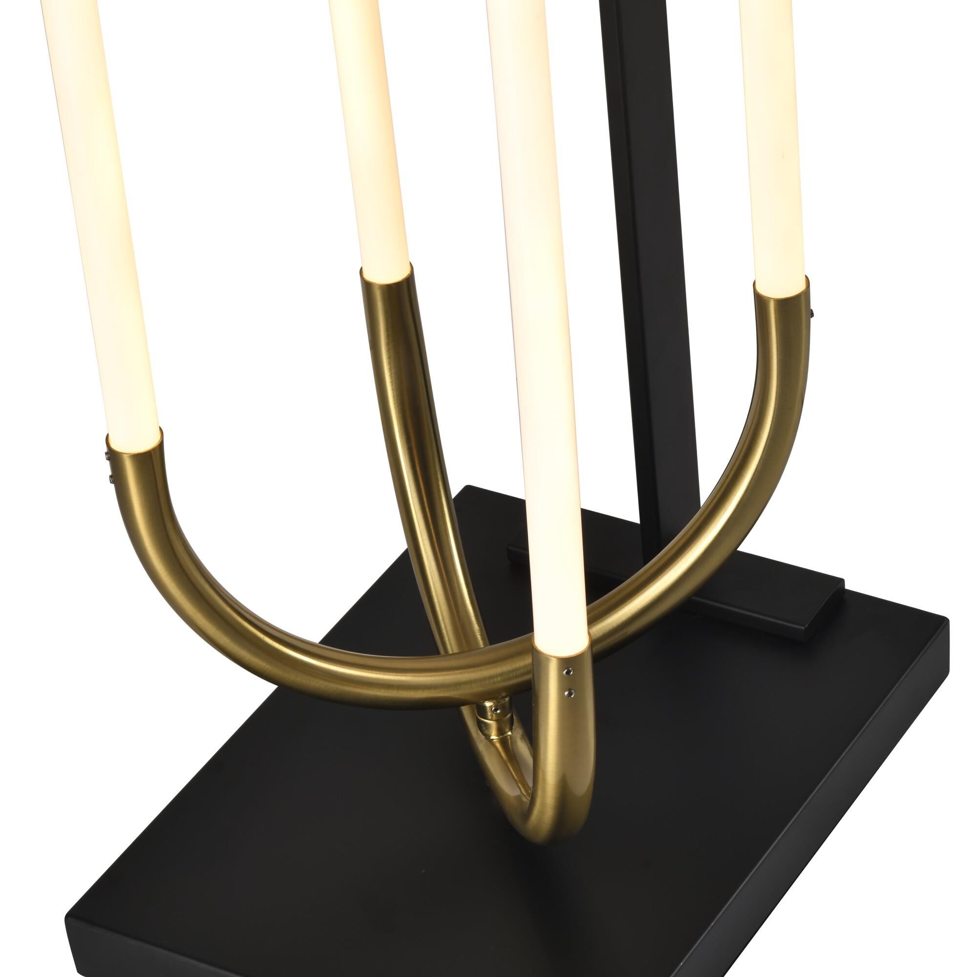 Shown in Black and Brushed Brass finish