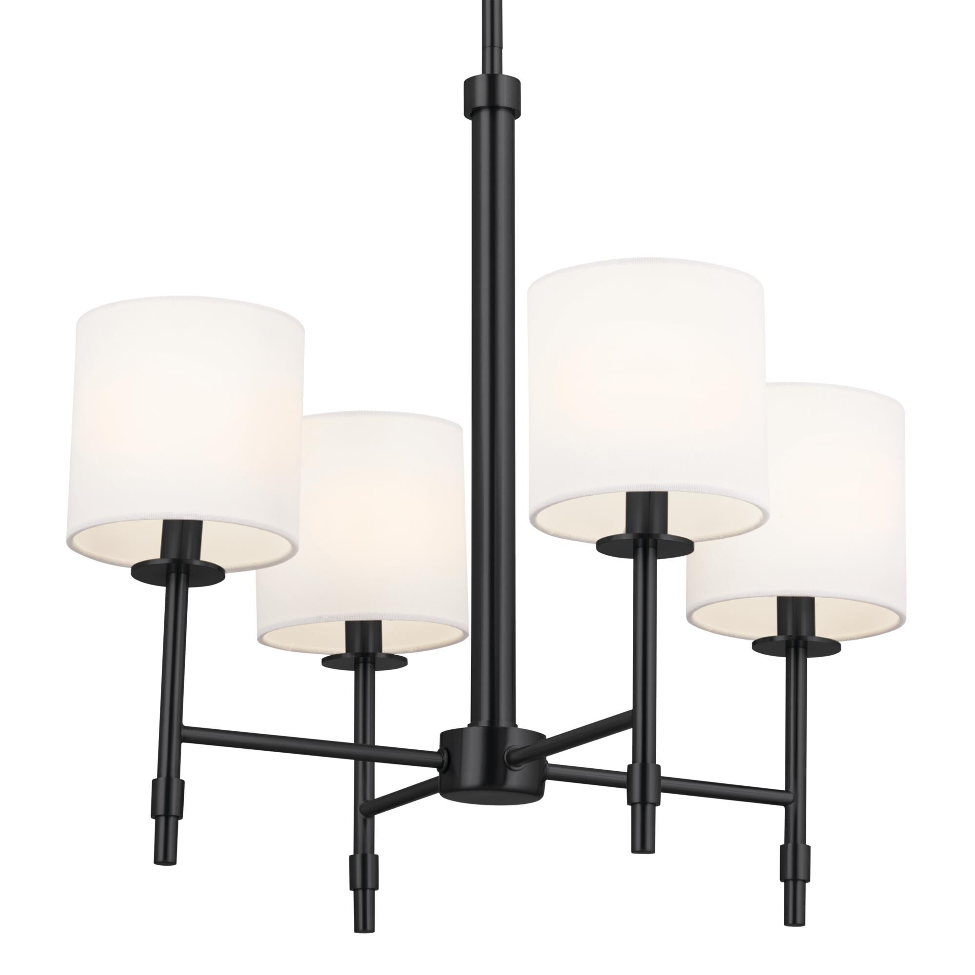 Shown in Black finish and Fabric and Drum shade