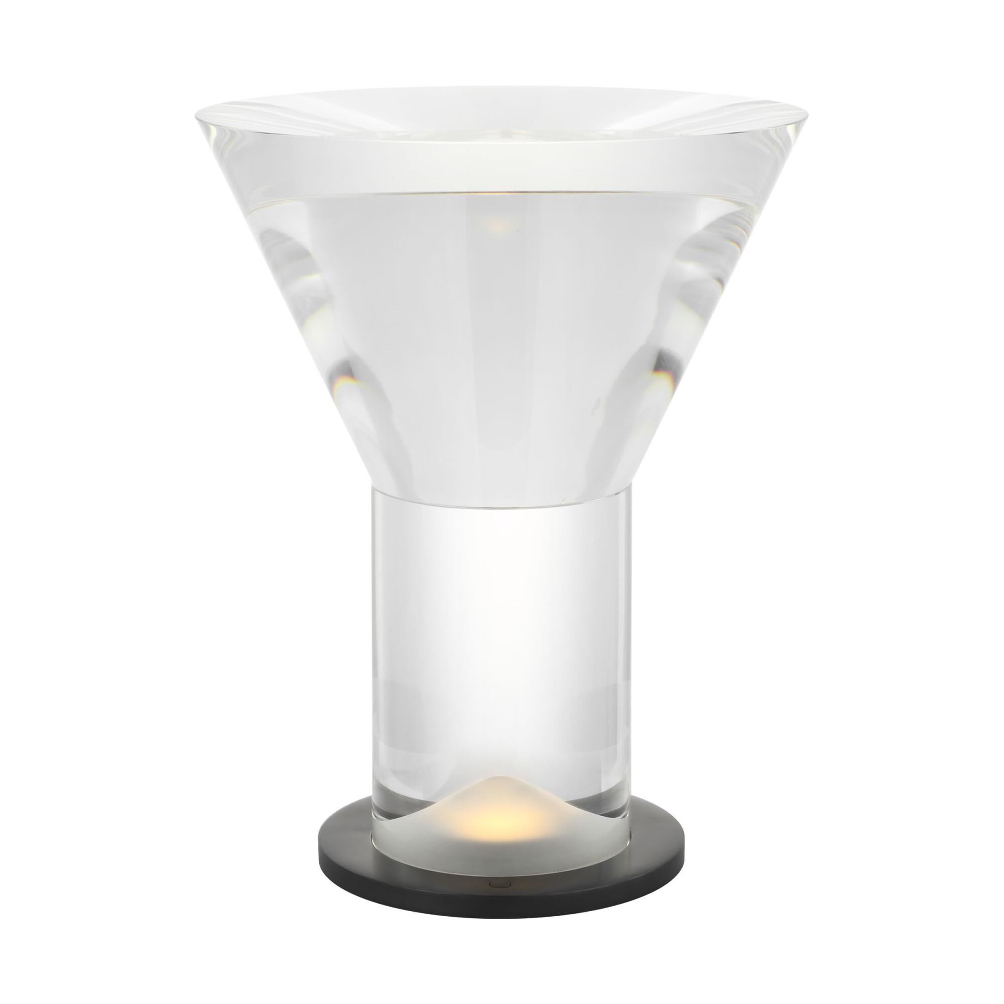 Shown in Bronze finish and Crystal glass