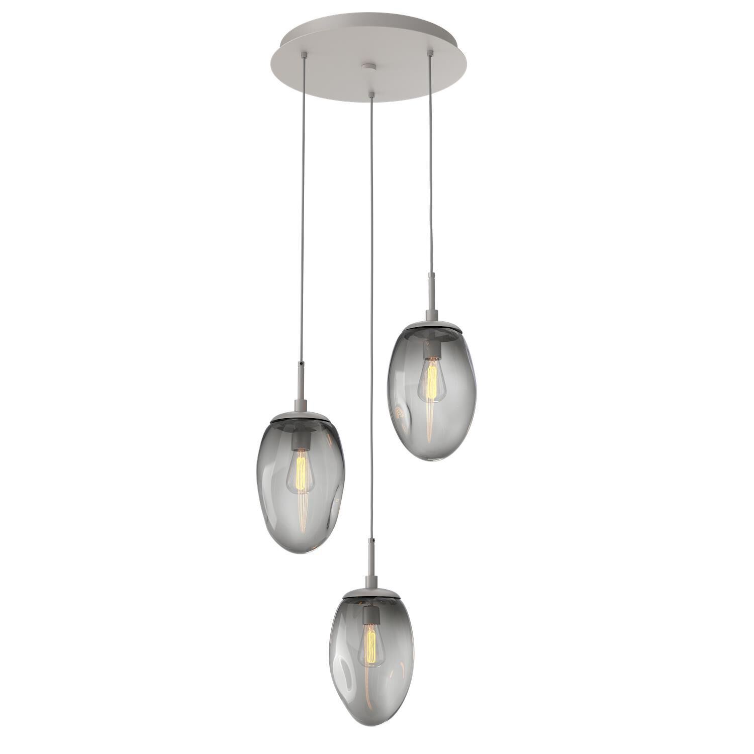 Levi Wilson Nebula 20 Inch 3 Light Multi Light Pendant by Hammerton Studio