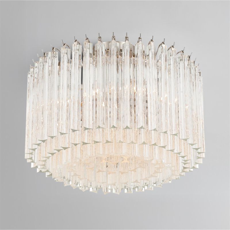 Lofton 18 Inch 5 Light Semi Flush Mount by Crystorama