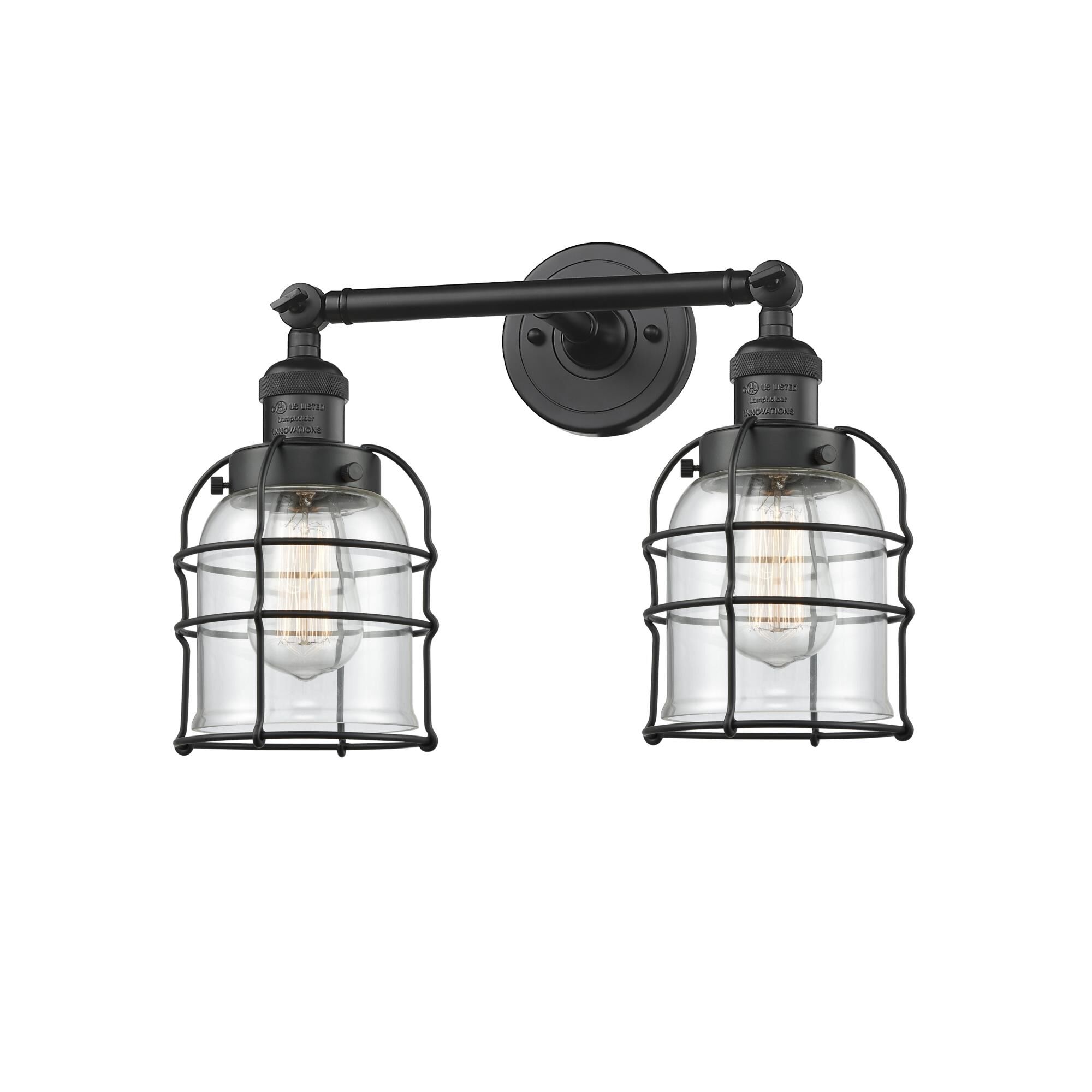 Bruno Marashlian Small Bell Cage 16 Inch 2 Light Bath Vanity Light by Innovations Lighting