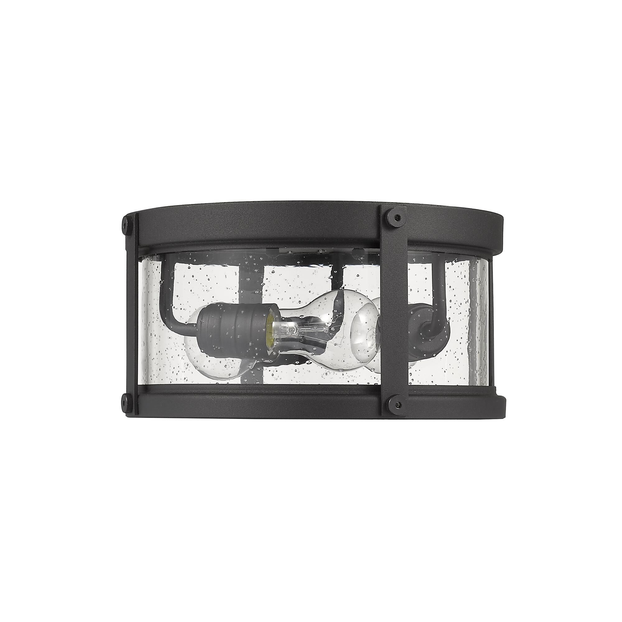 Shown in Black finish and Glass shade