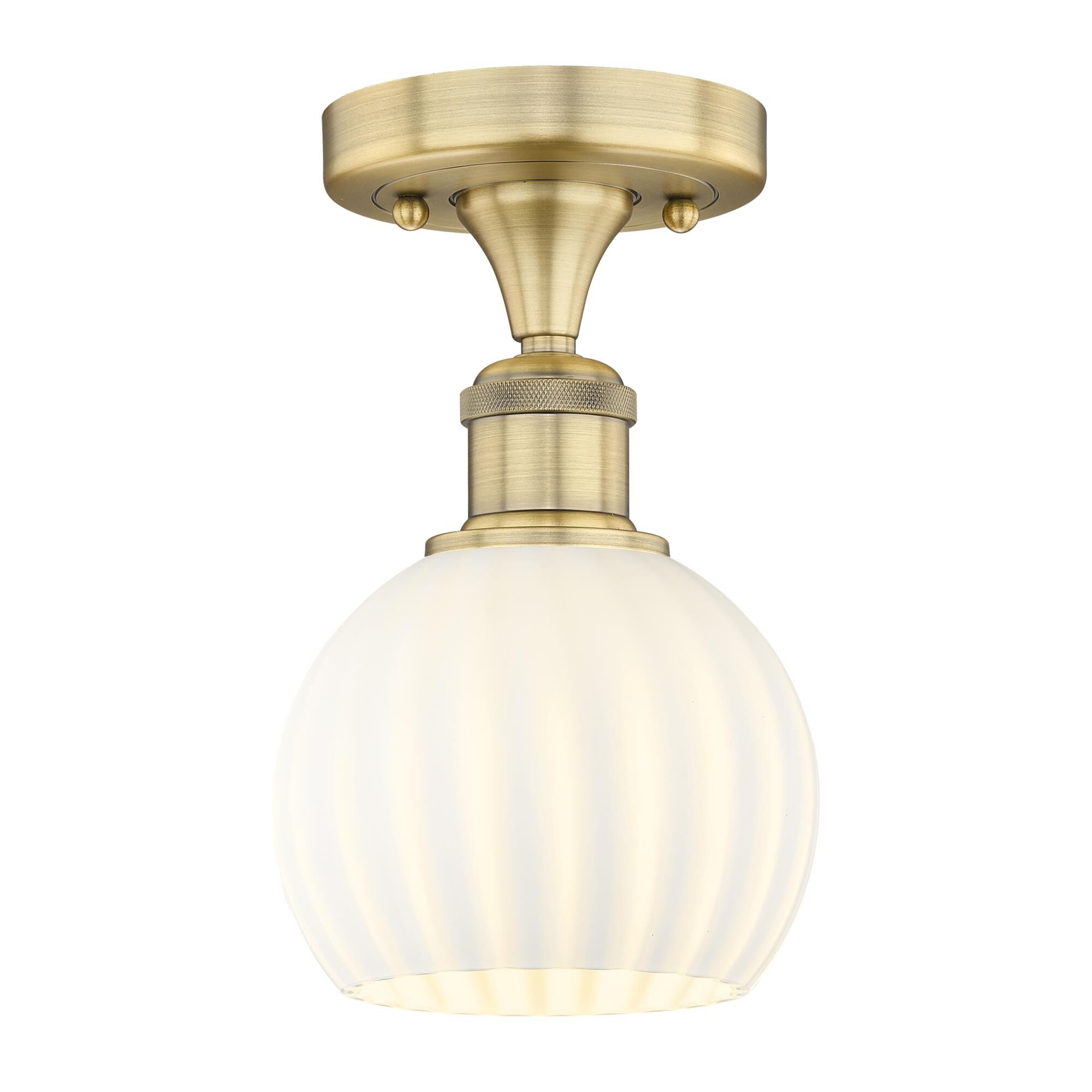 Bruno Marashlian White Venetian 6 Inch Semi Flush Mount by Innovations Lighting