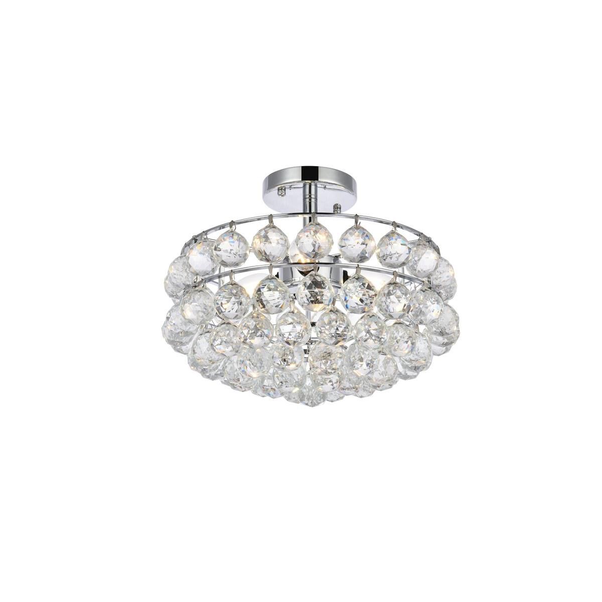 Savannah 14 Inch 3 Light Semi Flush Mount by Elegant Lighting