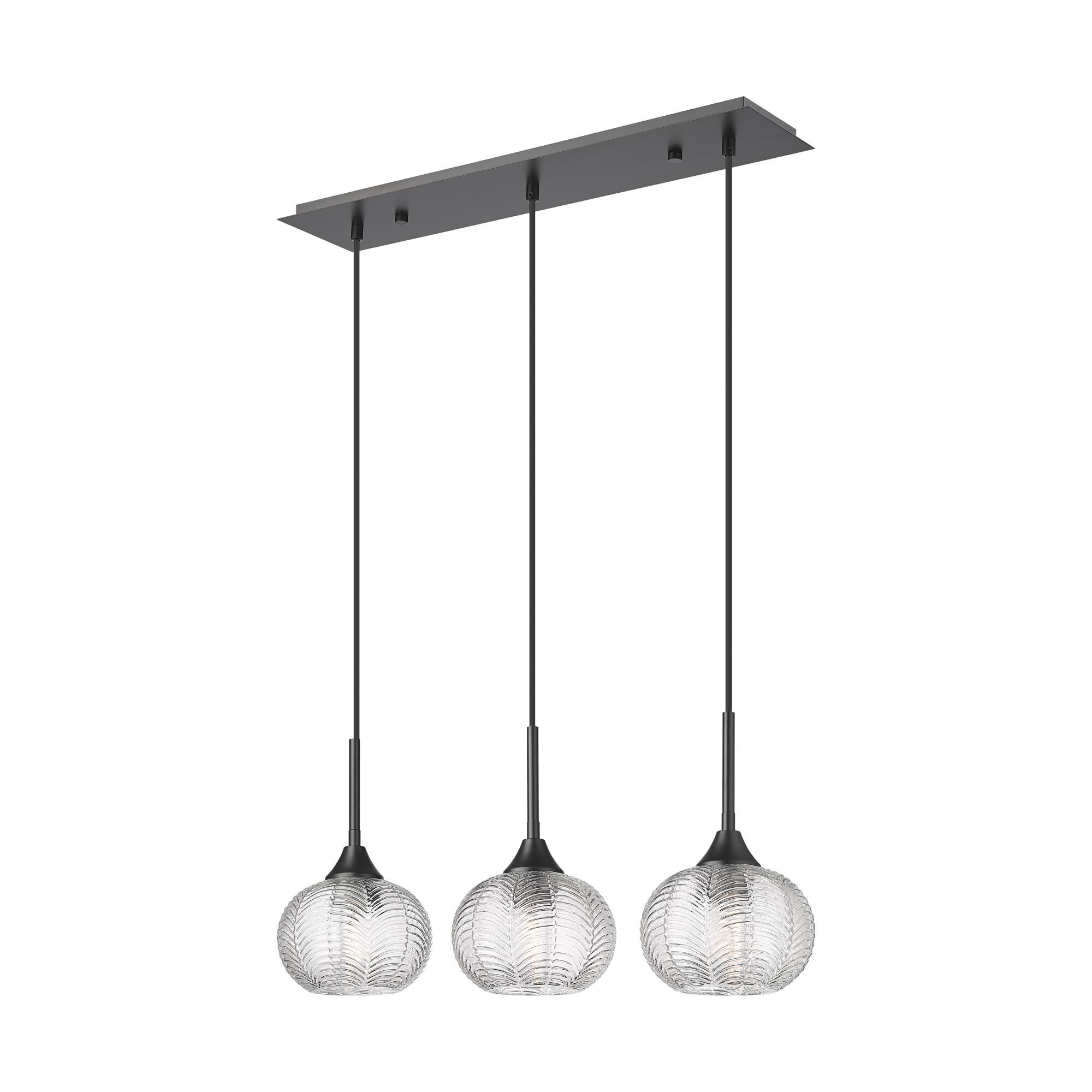 Shown in Matte Black finish and Clear shade