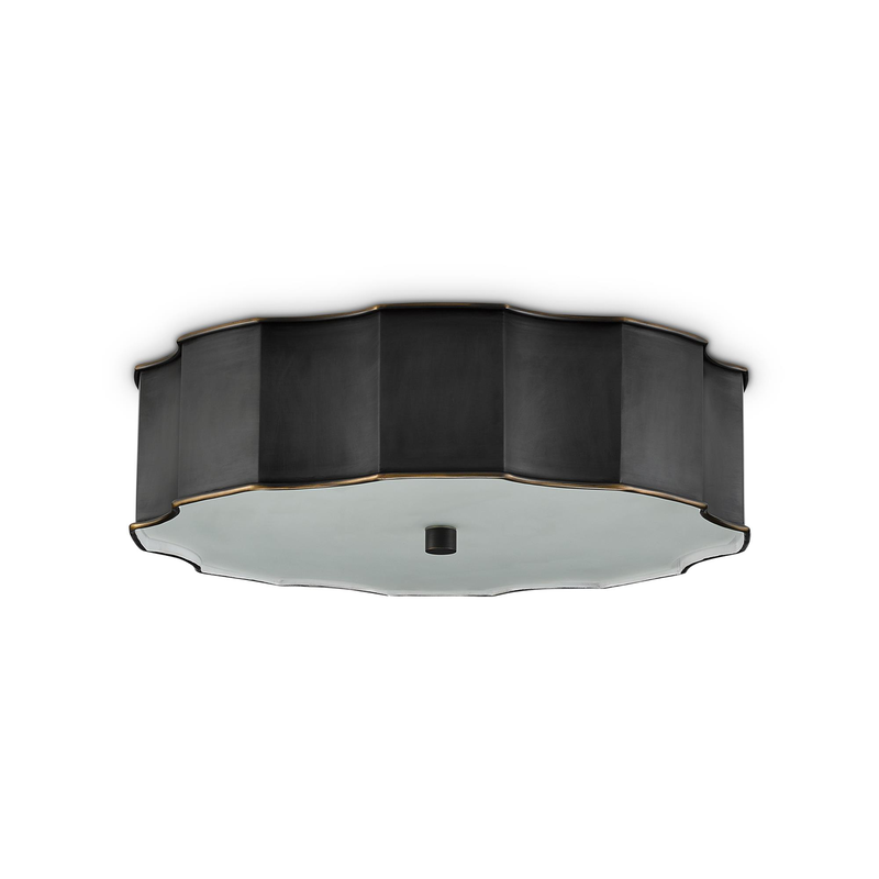 20 Inch 3 Light Flush Mount by Currey & Company