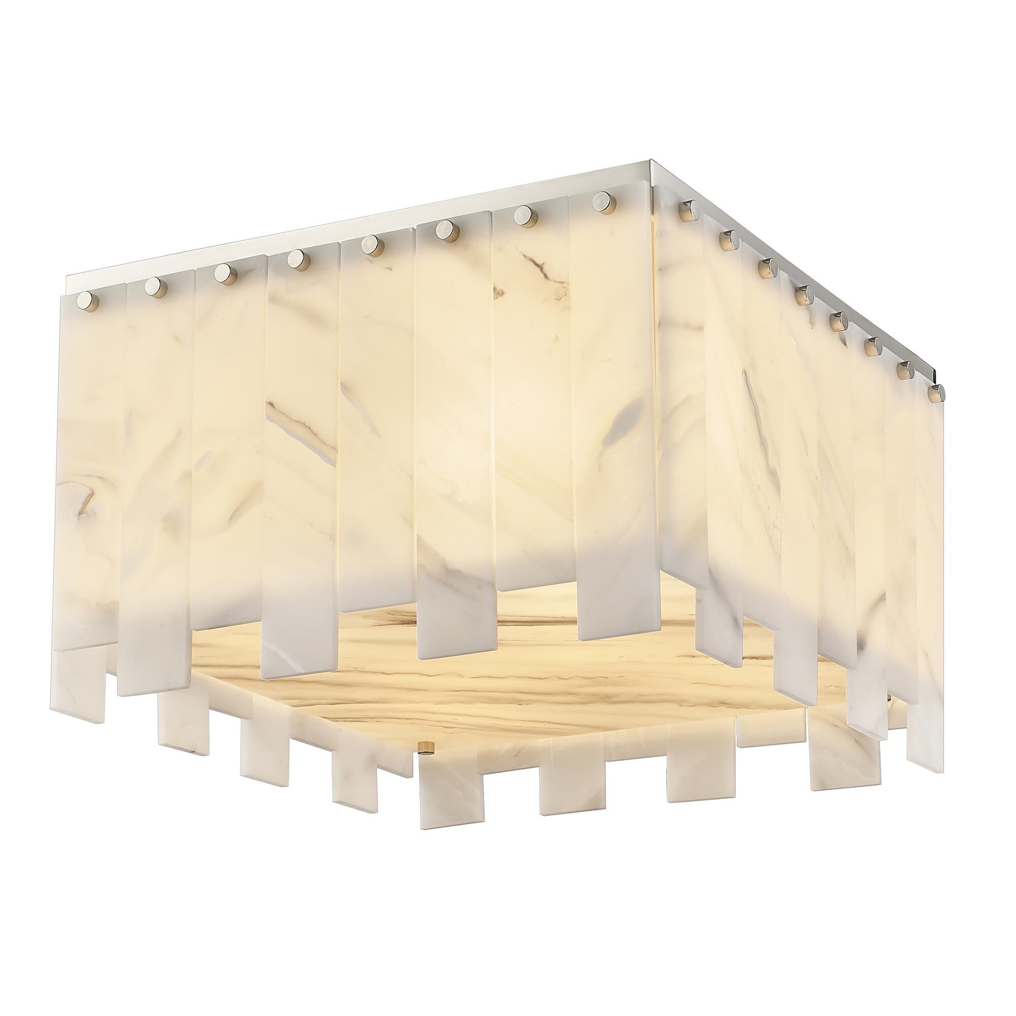 Shown in Polished Nickel finish and Alabaster Resin shade