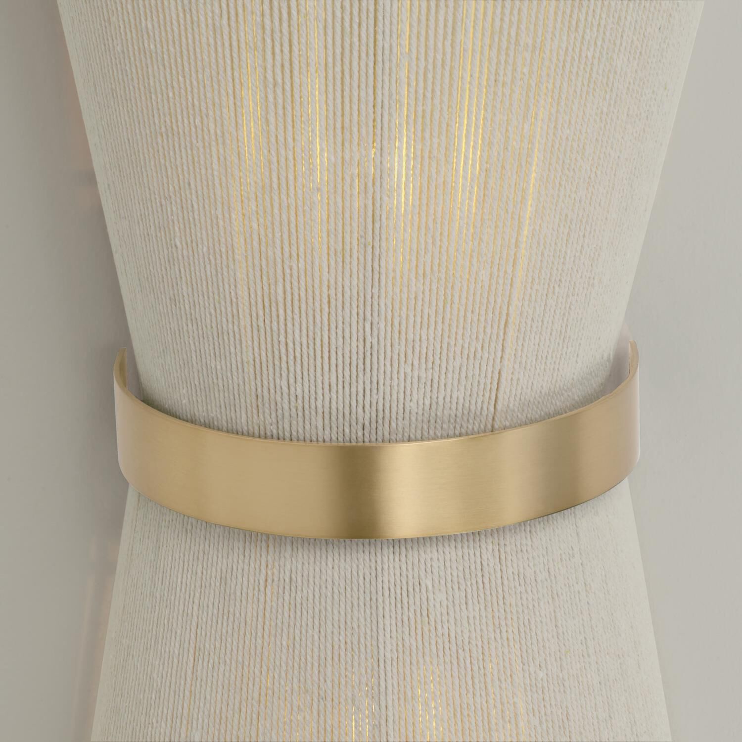Shown in Bleached Natural Rope And Patinaed Brass finish