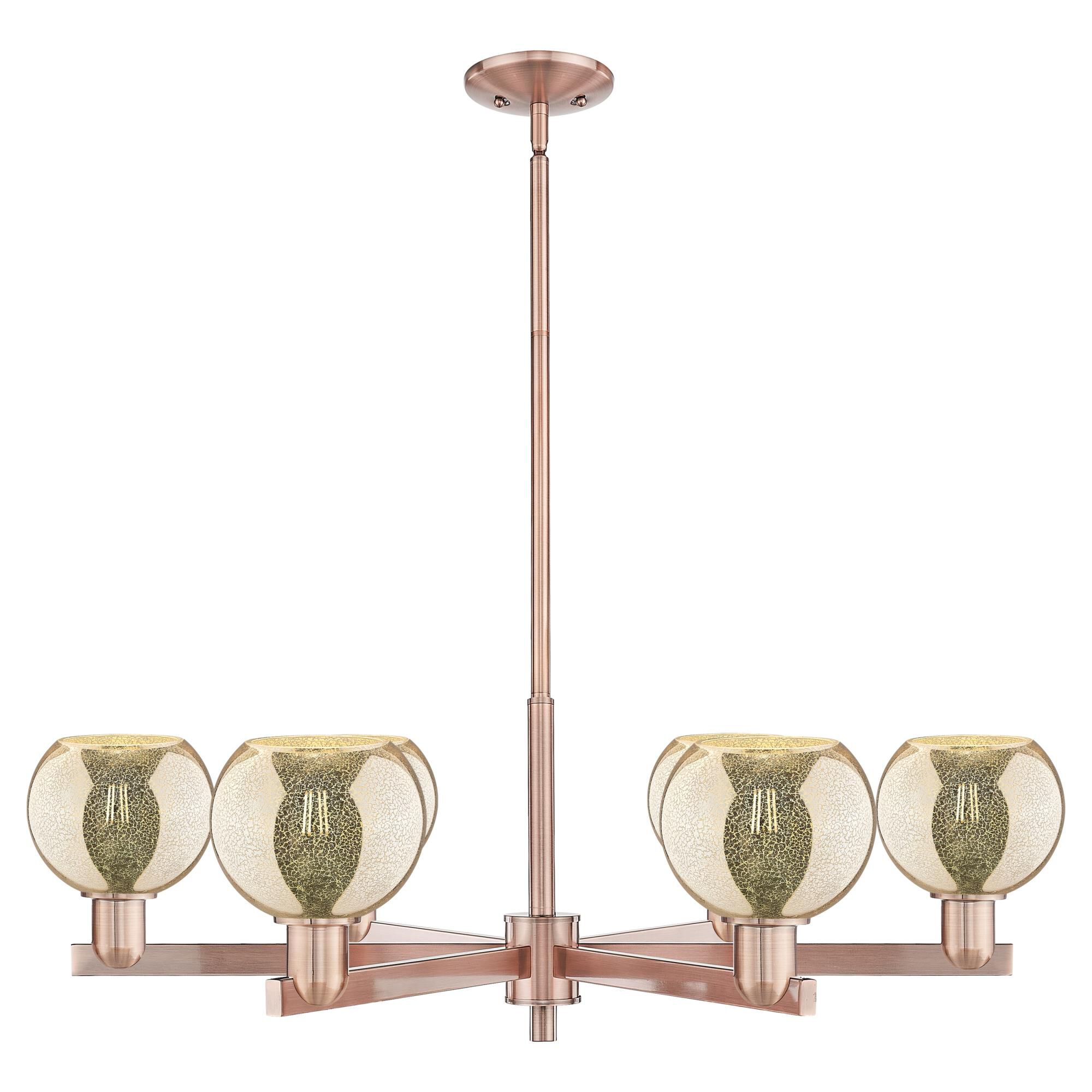 Shown in Antique Copper finish and Mercury glass