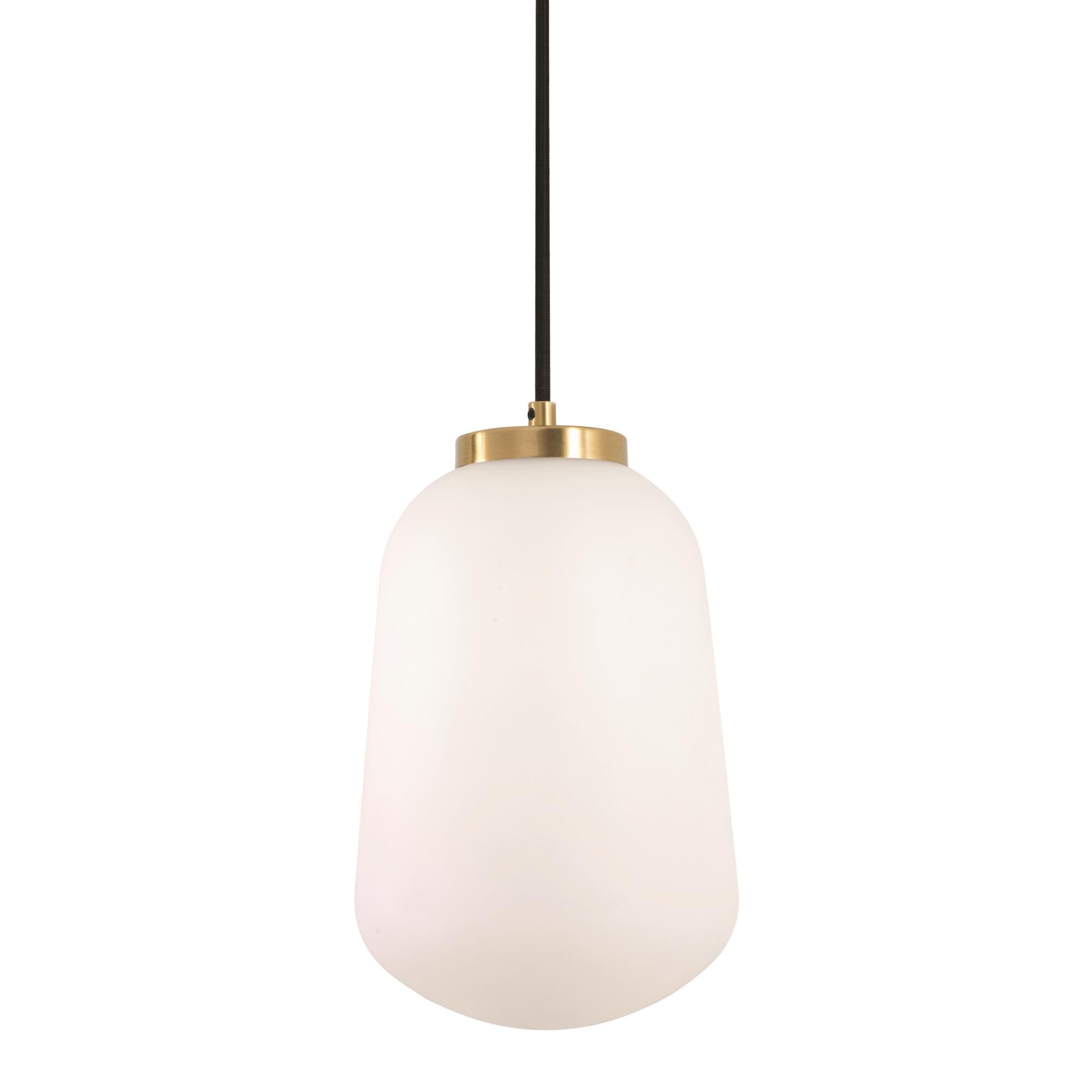 Shown in Light Antique Brass finish and White shade