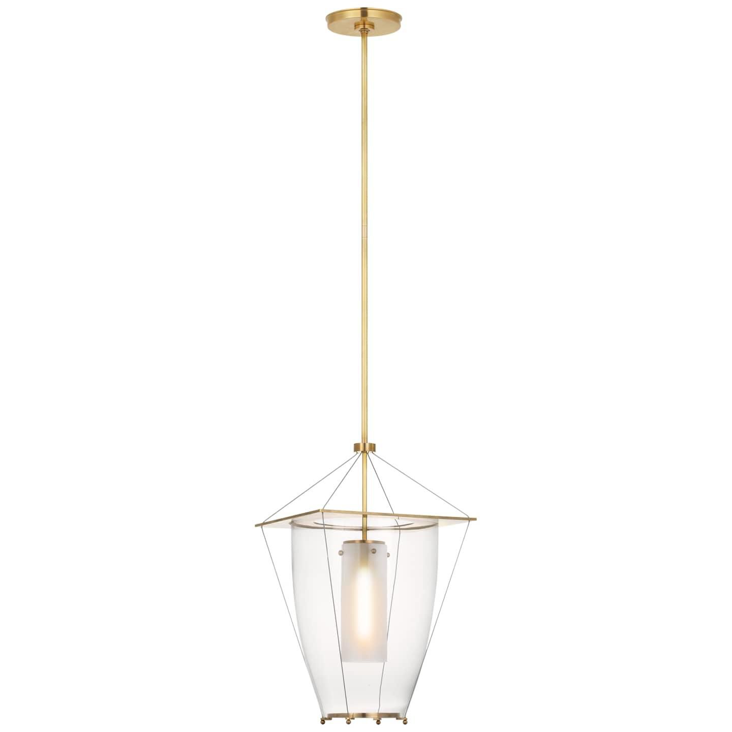 Shown in Antique Burnished Brass finish and Clear glass