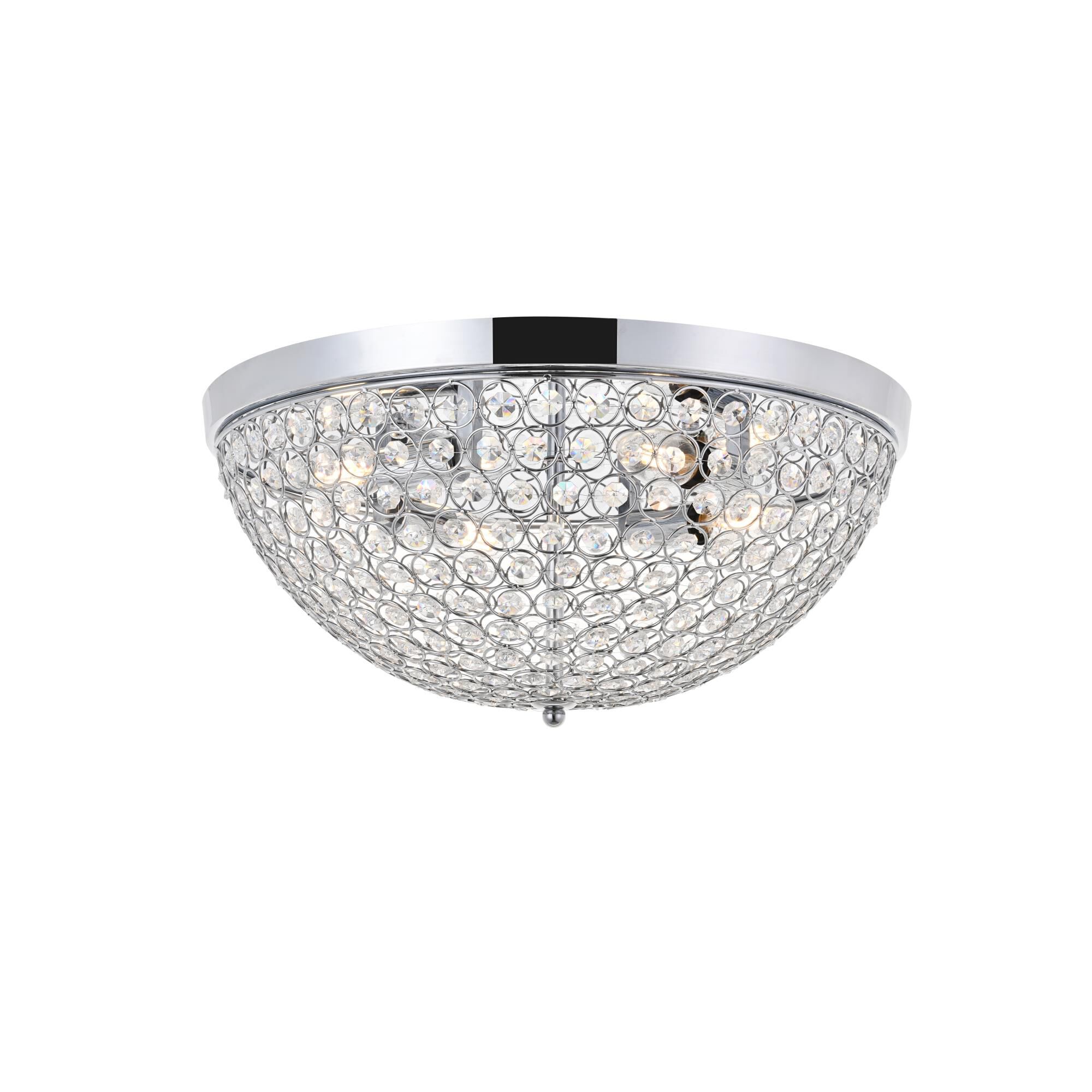 Taye 18 Inch 4 Light Flush Mount by Elegant Lighting