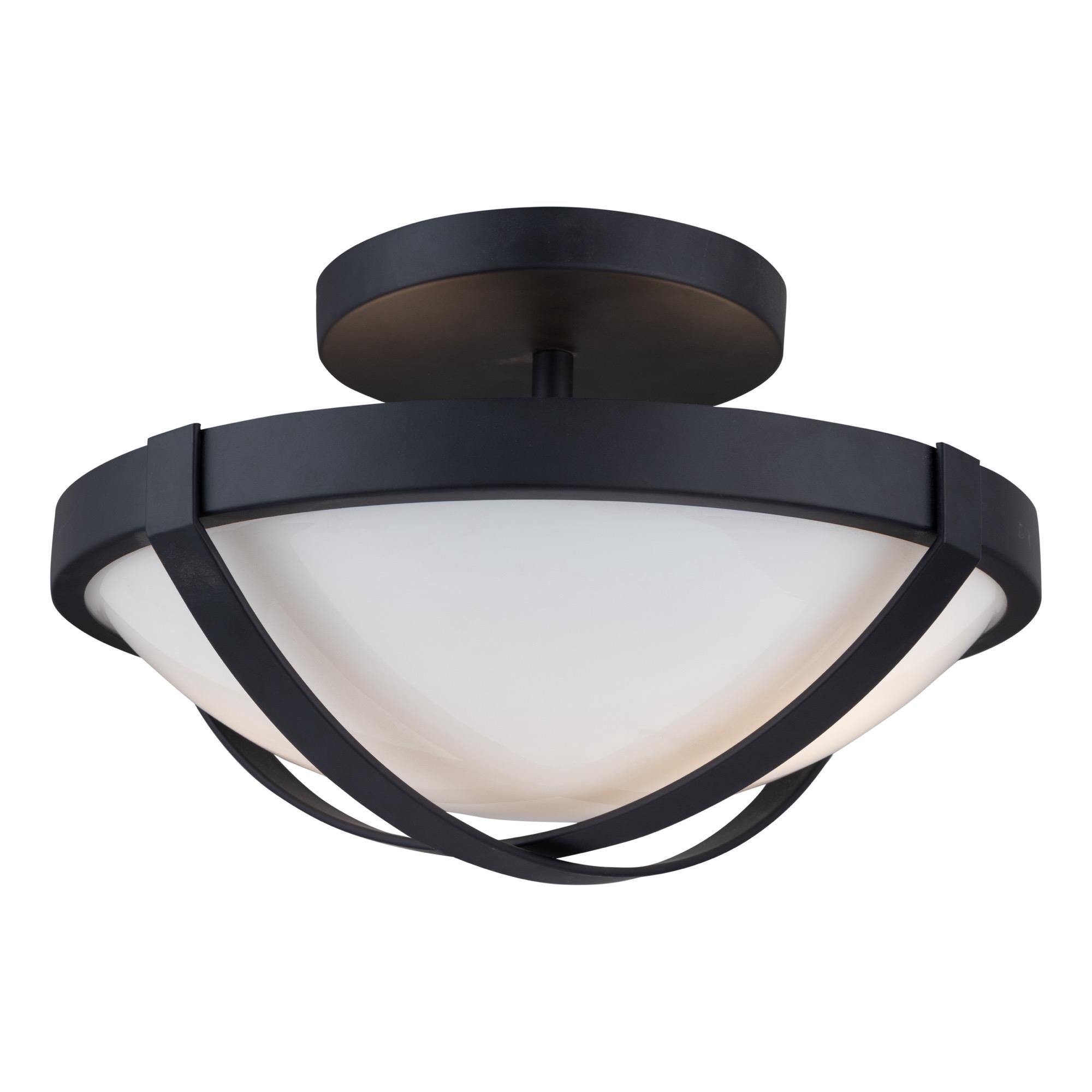 Shown in Black finish and Glass shade