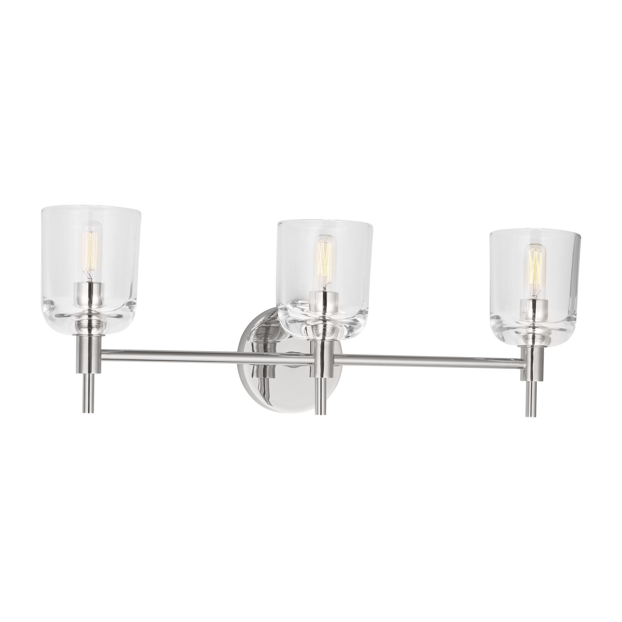 Shown in Polished Nickel finish and Clear glass
