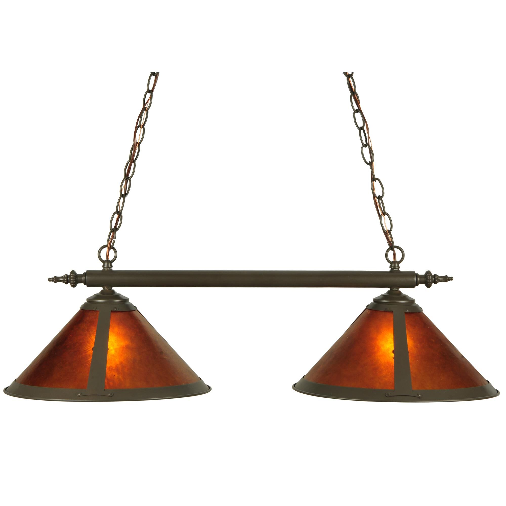 Van Erp Amber Mica 35 Inch 2 Light Linear Suspension Light by Meyda Lighting