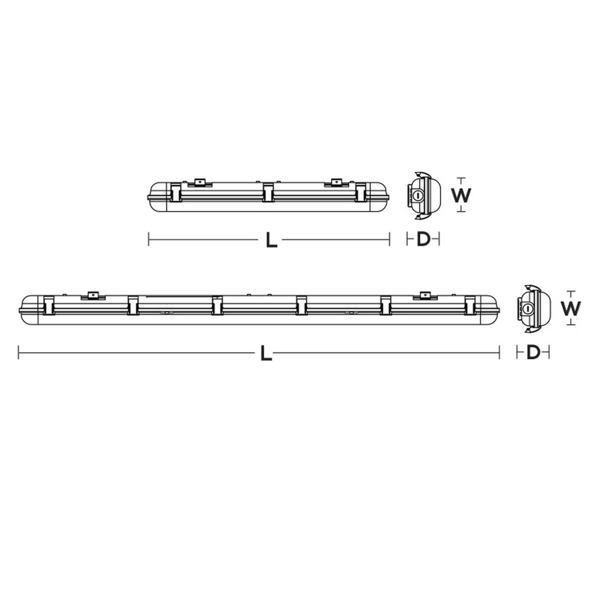 Vaportite 47 Inch 47 Inch Outdoor Rated 1 Light Dimmable 50 Watt Surface Mount Linear Lights LED by AFX Lighting